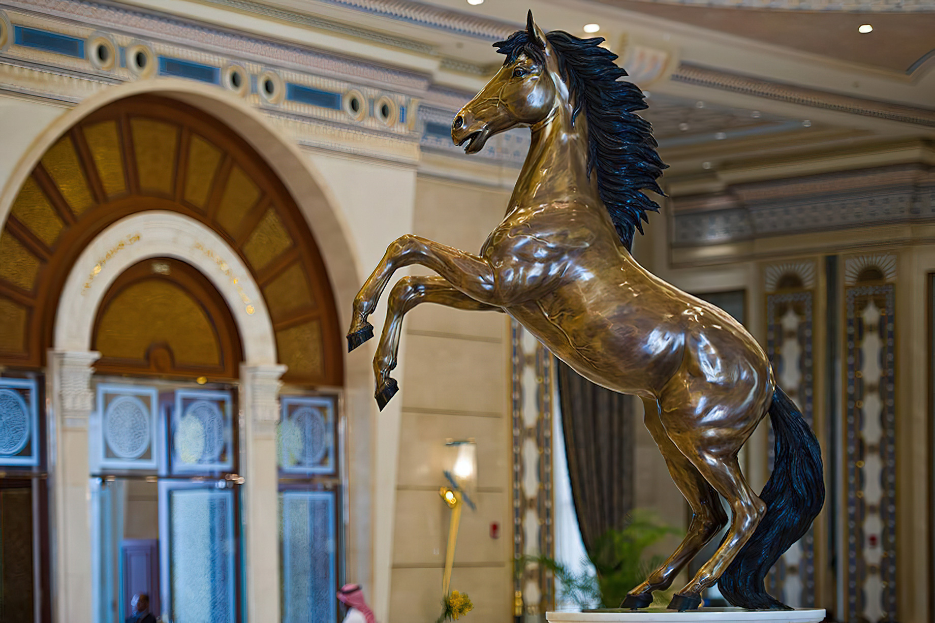 The Ritz-Carlton, Riyadh Hotel – Riyadh, Saudi Arabia – Lobby Arabian Horse Statue