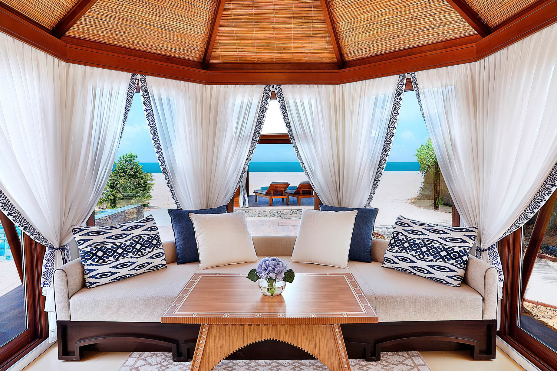The Ritz-Carlton Ras Al Khaimah, Al Hamra Beach Hotel – UAE – Al Bahar Tented Beach Pool Villa Interior