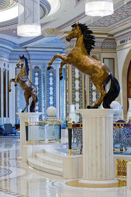 The Ritz-Carlton, Riyadh Hotel - Riyadh, Saudi Arabia - Lobby Arabian Horse Statues