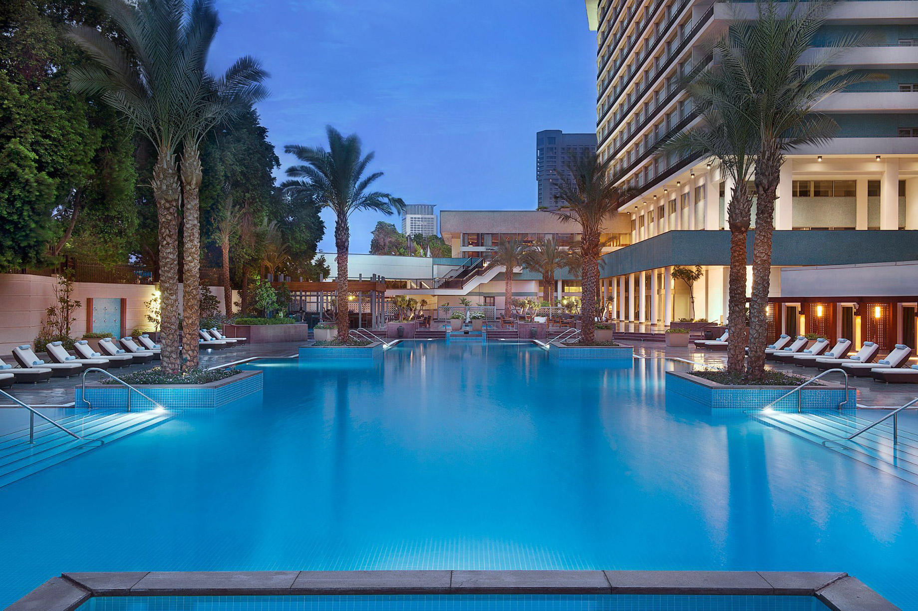 The Nile Ritz-Carlton, Cairo Hotel – Cairo, Egypt – Outdoor Pool Night