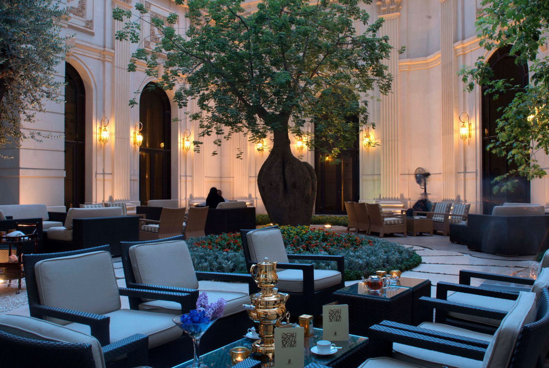 The Ritz-Carlton, Riyadh Hotel - Riyadh, Saudi Arabia - Chorisia Lounge and Restaurant Outdoor Dining