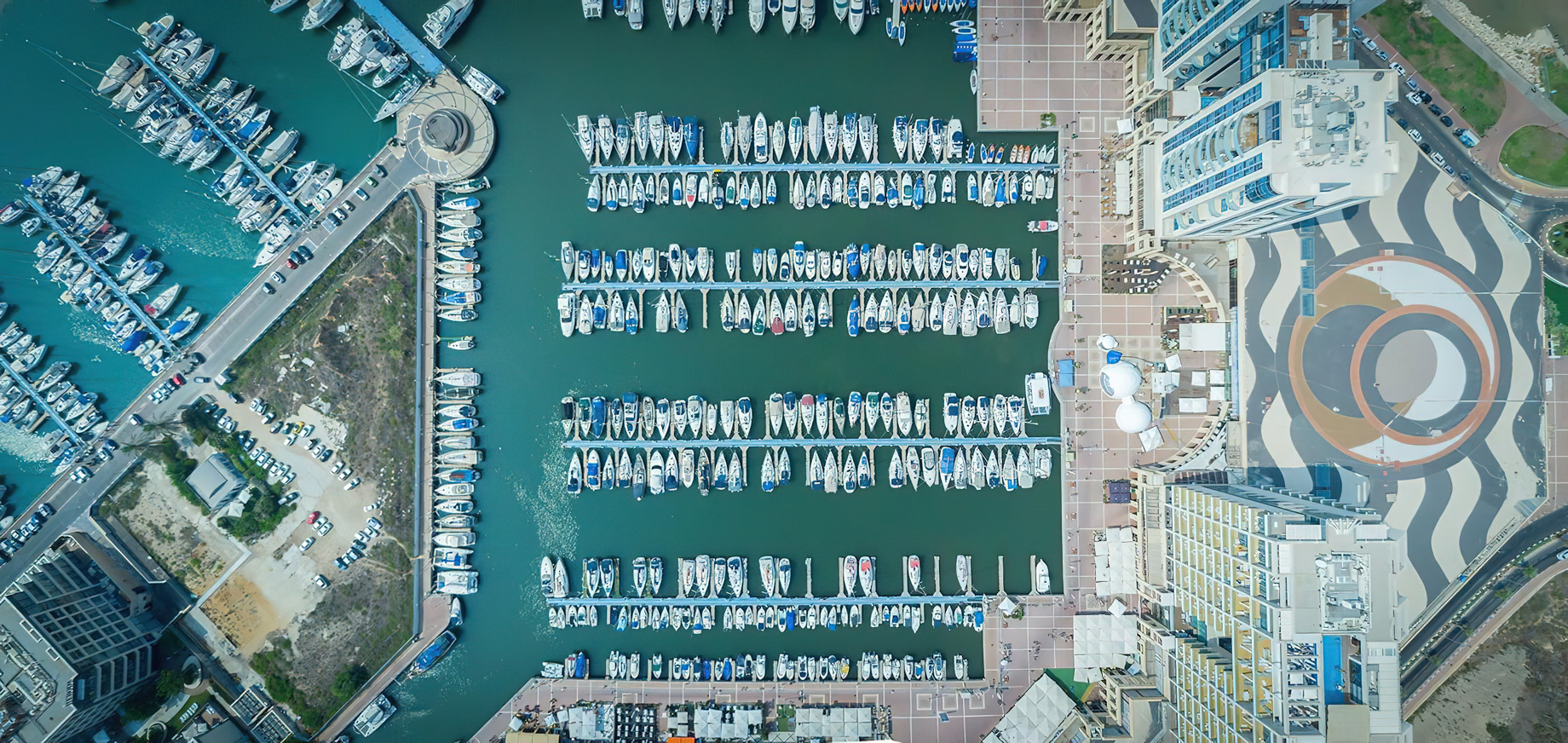 The Ritz-Carlton, Herzliya Hotel – Herzliya, Israel – Marina Overhead Aerial View