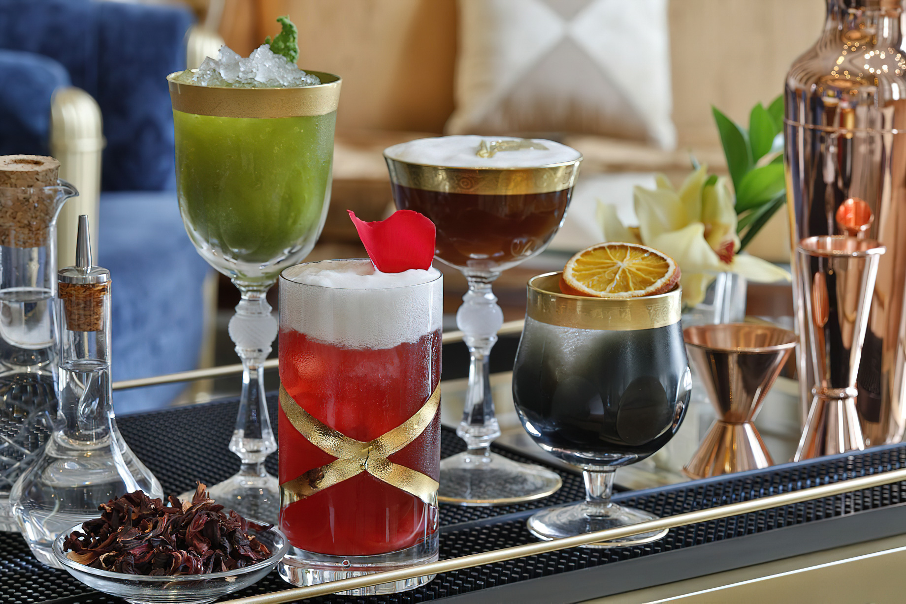 The Ritz-Carlton, Riyadh Hotel – Riyadh, Saudi Arabia – Chorisia Lounge and Restaurant Cocktails