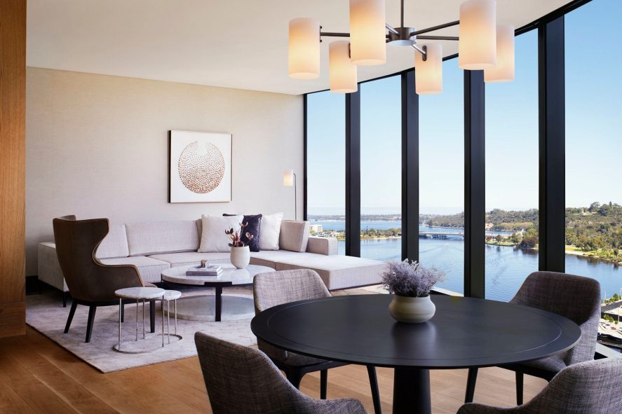 The Ritz-Carlton, Perth Hotel - Perth, Australia - Guest Suite Living Room