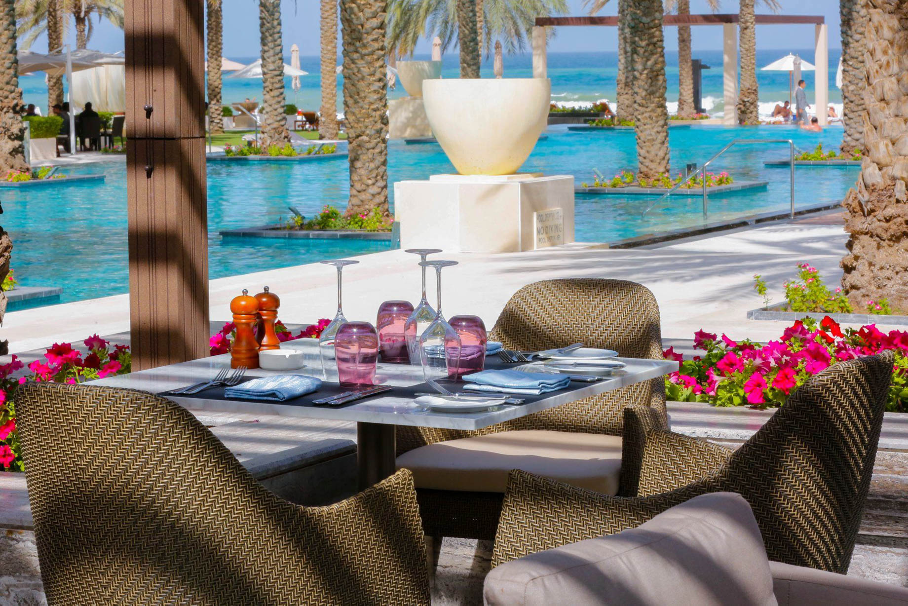 Al Bustan Palace, A Ritz-Carlton Hotel – Muscat, Oman – Al Khiran Kitchen Poolside Dining