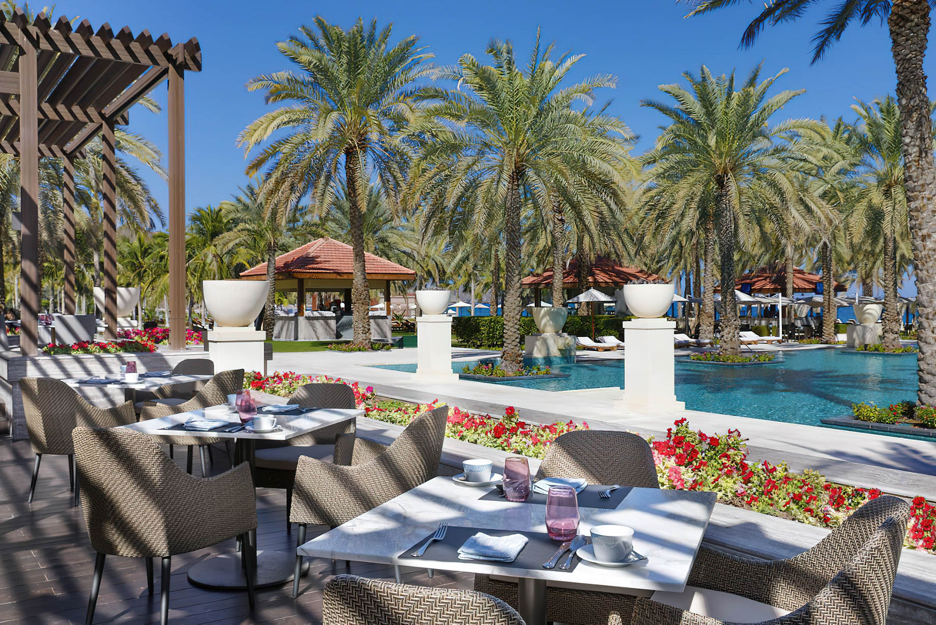 Al Bustan Palace, A Ritz-Carlton Hotel – Muscat, Oman – Al Khiran Kitchen Restaurant Outdoor Dining