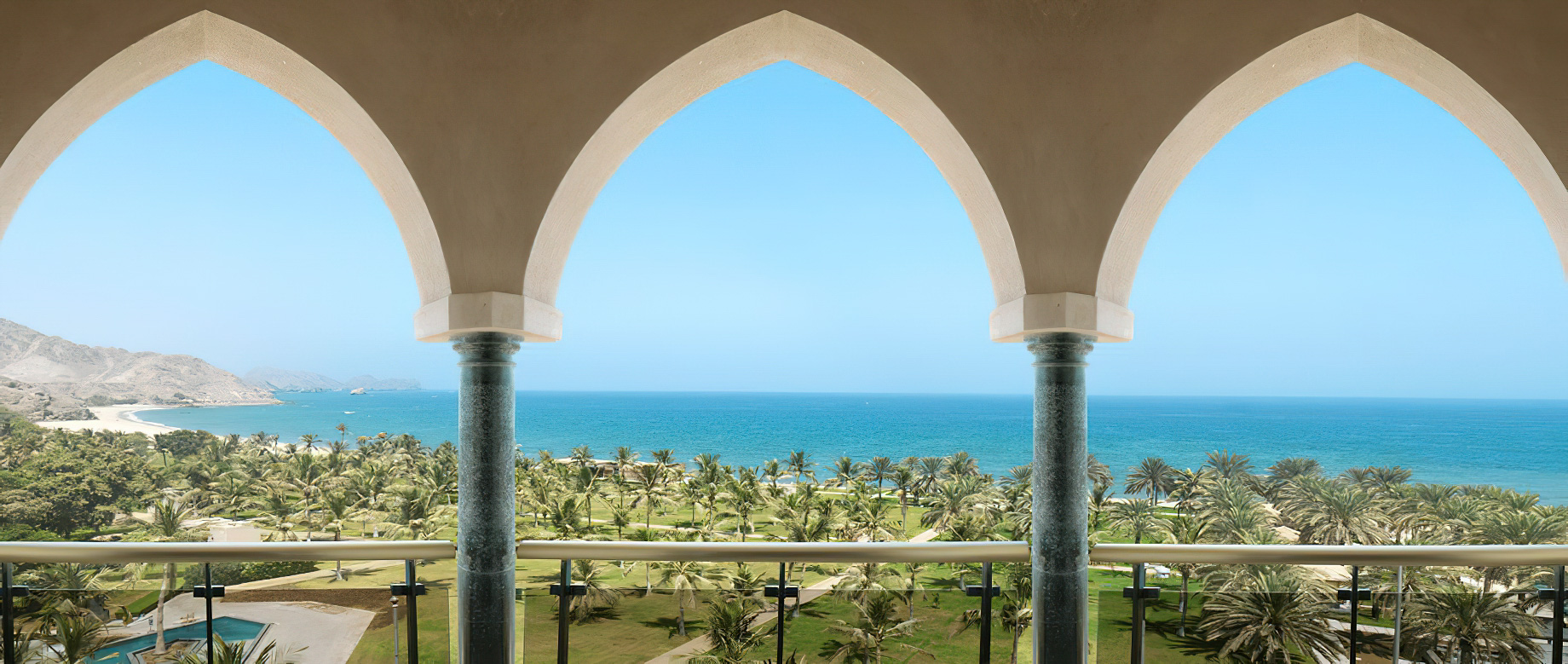 Al Bustan Palace, A Ritz-Carlton Hotel – Muscat, Oman – Executive Suite Sea View Suite Balcony View