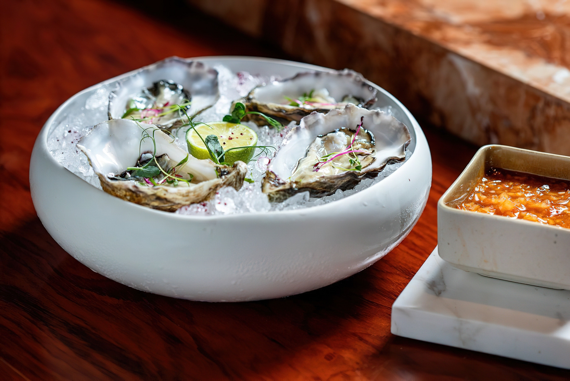 Sharq Village & Spa, A Ritz-Carlton Hotel – Doha, Qatar – El Cedro Tasting Room Oysters