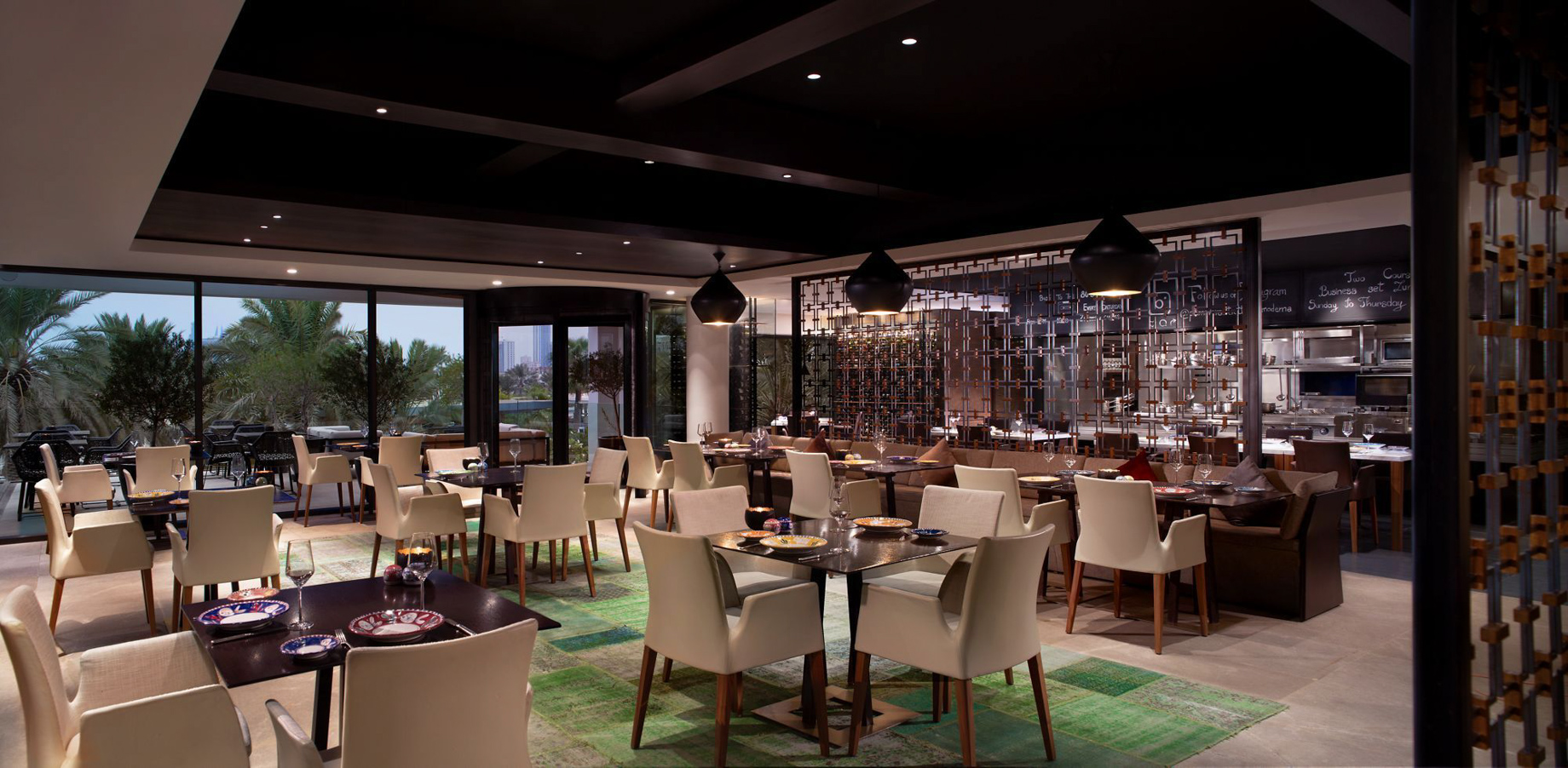 The Ritz-Carlton, Bahrain Resort Hotel – Manama, Bahrain – Primavera Restaurant Osteria Contemporanea Tables