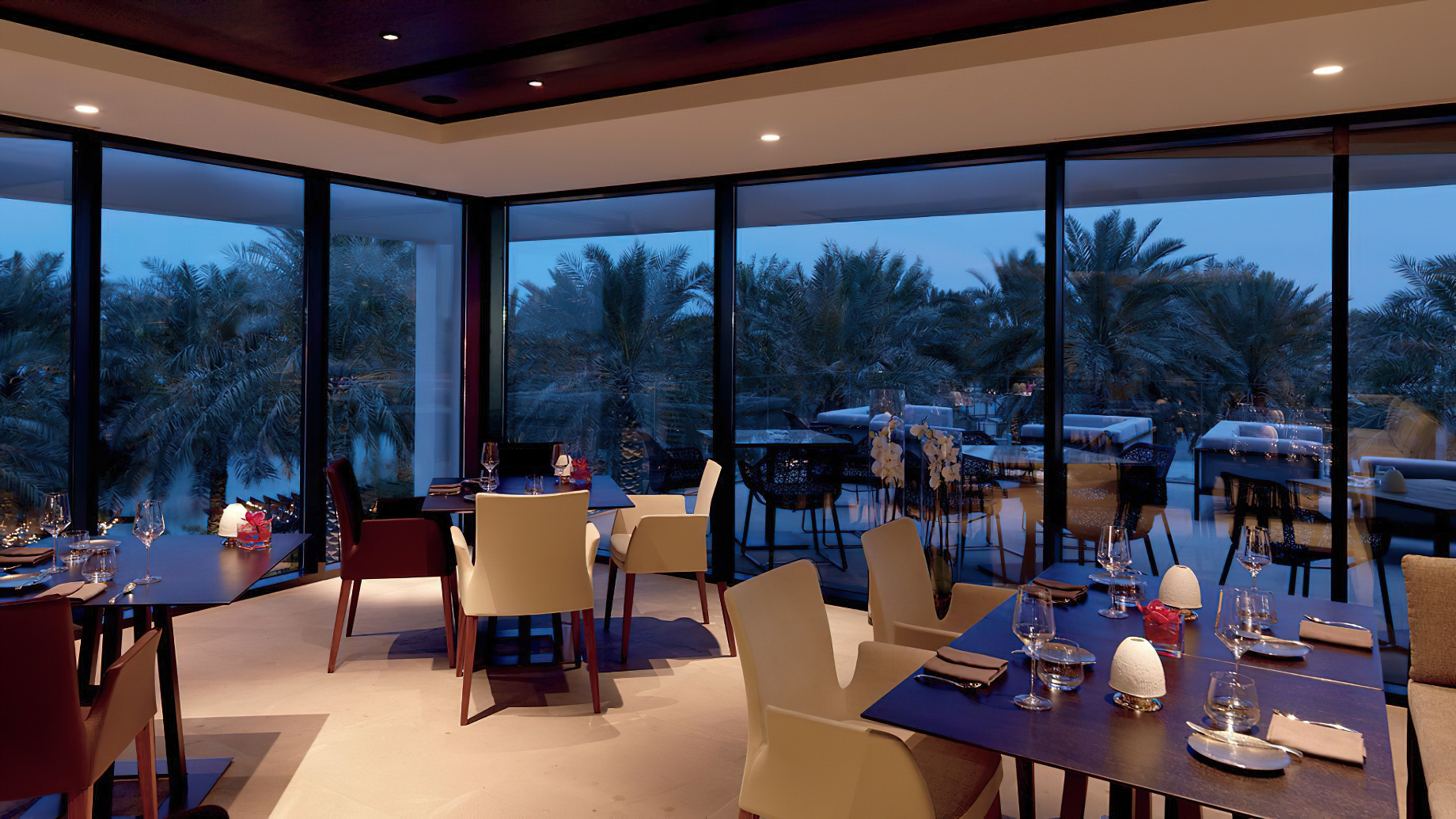 The Ritz-Carlton, Bahrain Resort Hotel – Manama, Bahrain – Primavera Restaurant Osteria Contemporanea Interior Evening Dining