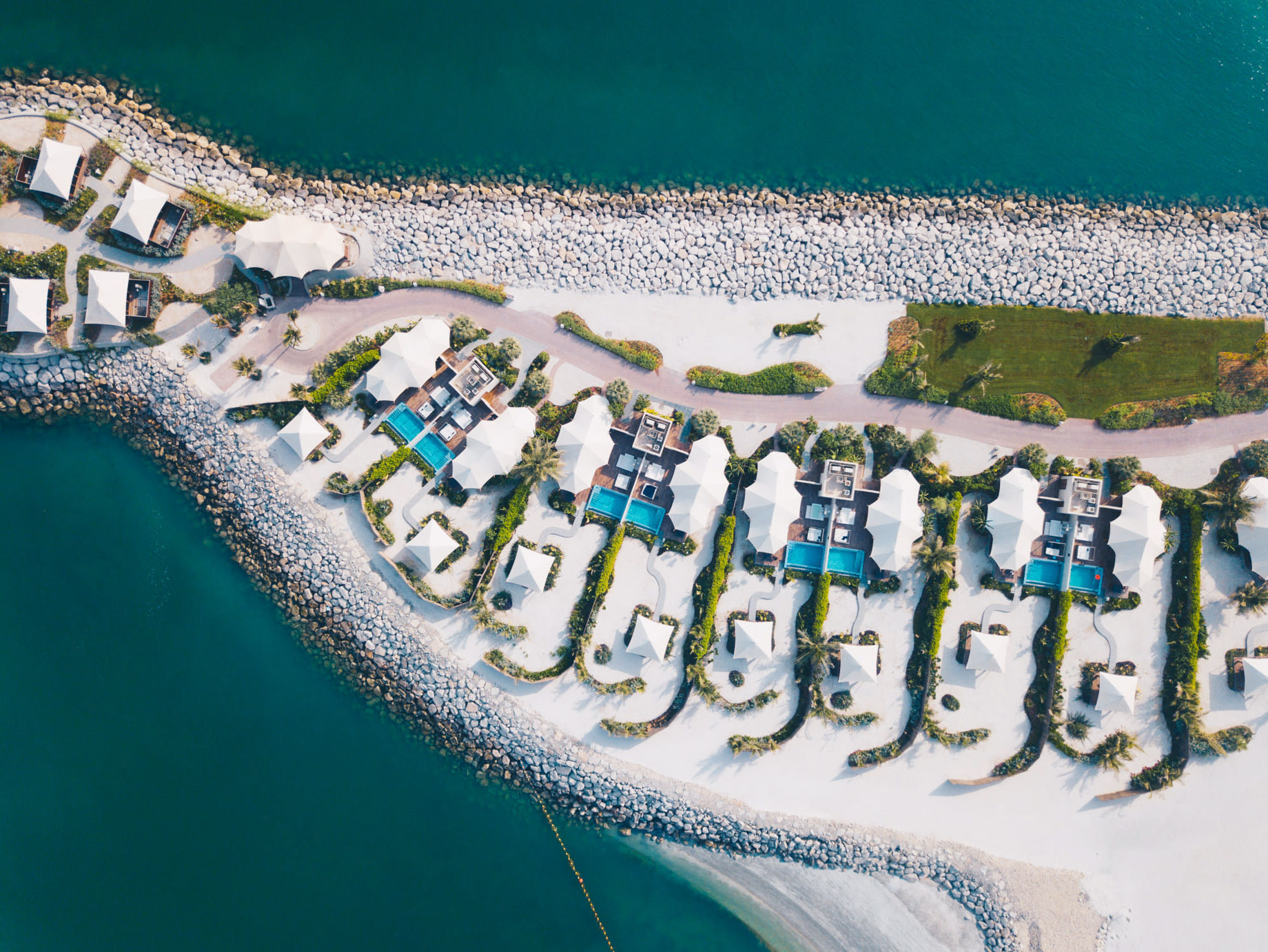 The Ritz-Carlton Ras Al Khaimah, Al Hamra Beach Hotel – UAE – Aerial View