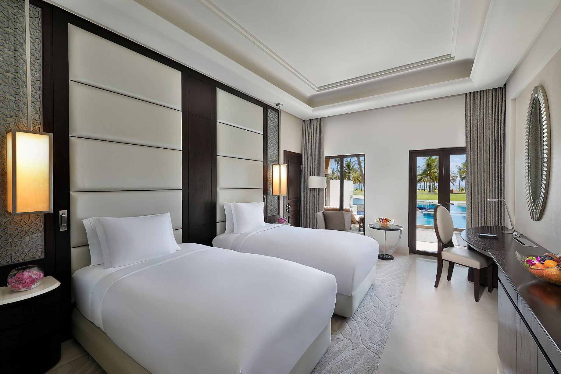 Al Bustan Palace, A Ritz-Carlton Hotel – Muscat, Oman – Deluxe Lagoon Access Room Twin Beds