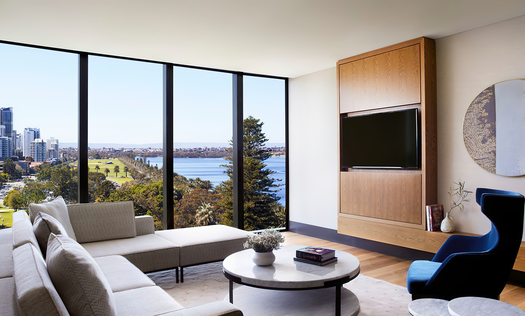 The Ritz-Carlton, Perth Hotel – Perth, Australia – Langley Park Suite Living Room