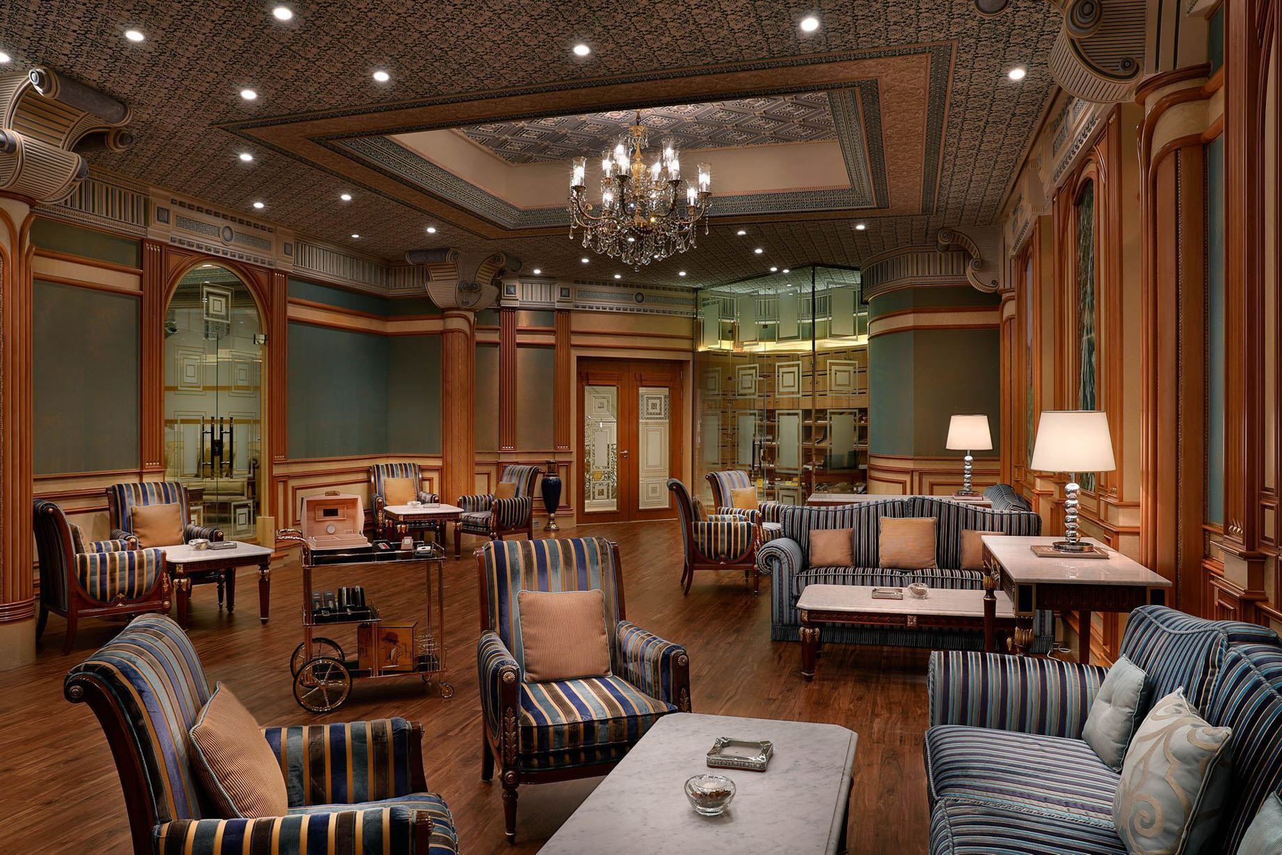 The Ritz-Carlton, Riyadh Hotel – Riyadh, Saudi Arabia – Turquoise Cigar Lounge Interior