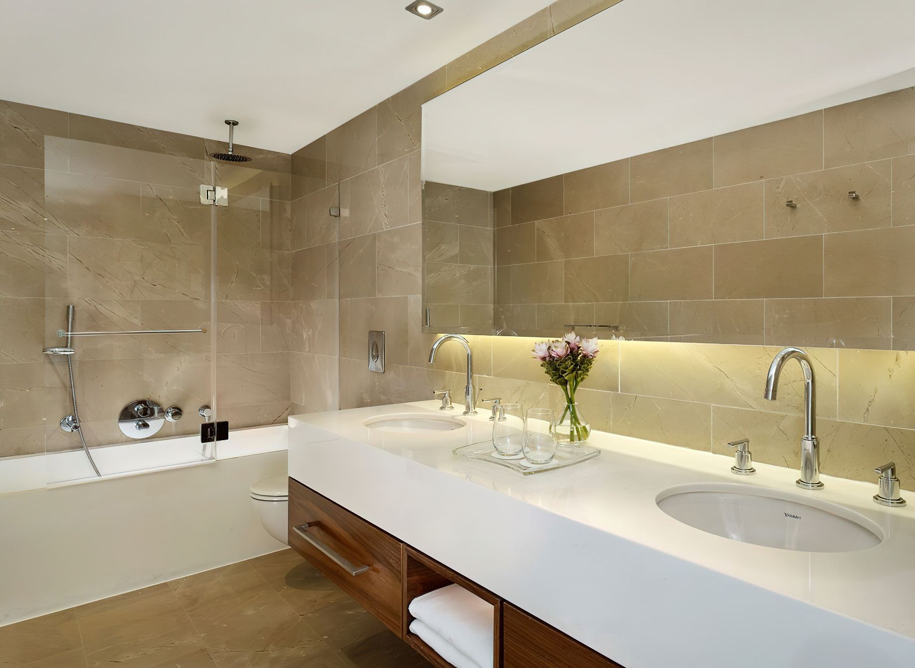 The Ritz-Carlton, Herzliya Hotel – Herzliya, Israel – Duplex Suite Bathroom Vanity and Tub