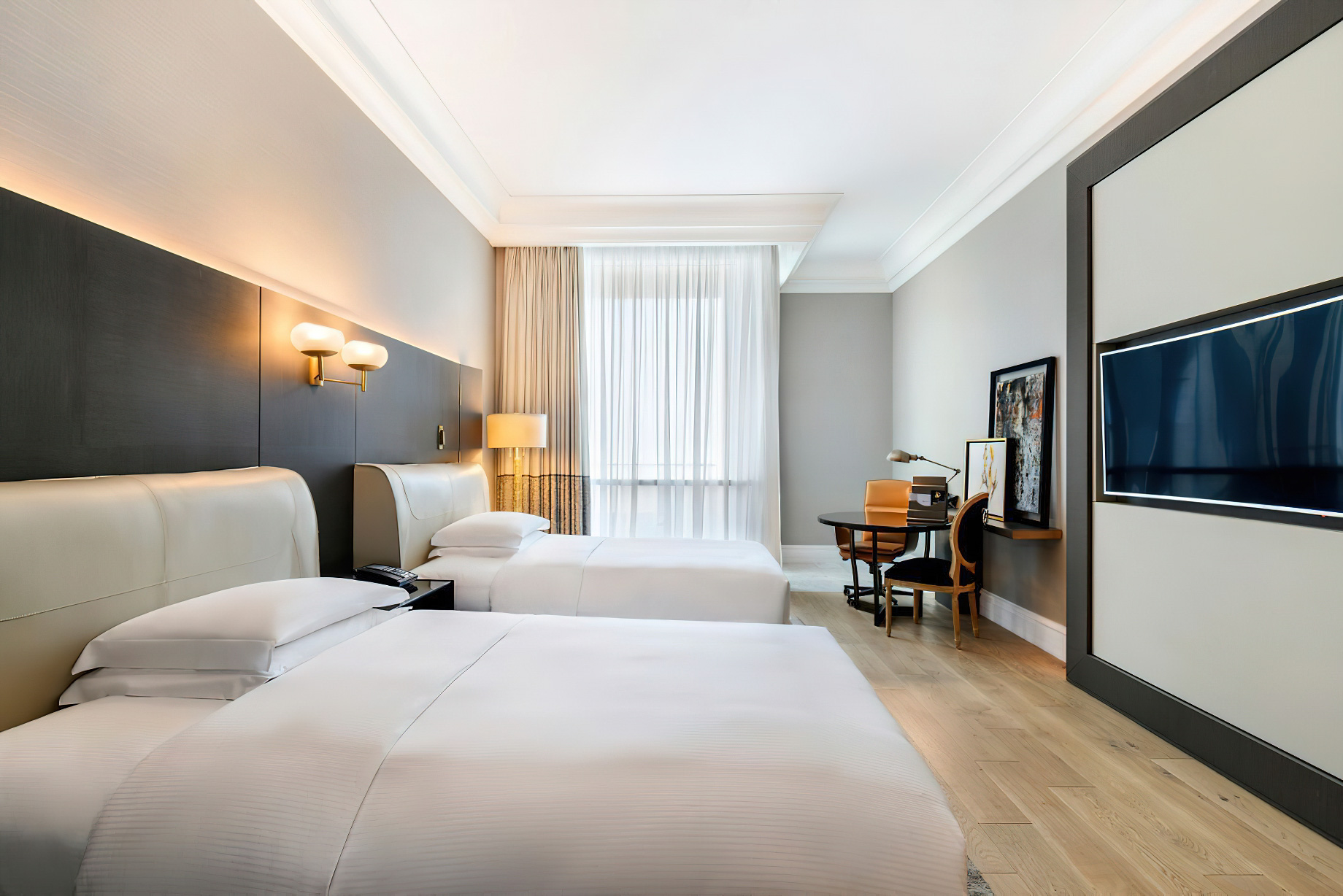 The Ritz-Carlton, Doha Hotel – Doha, Qatar – Deluxe Twin Room Beds