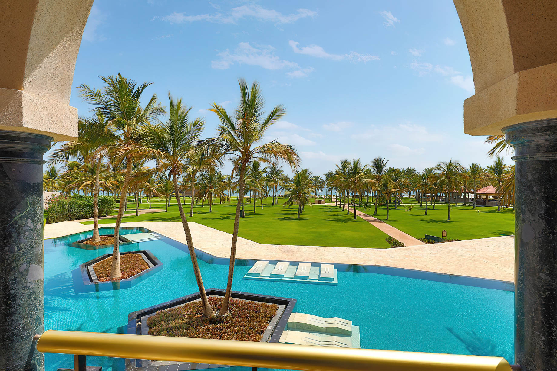 Al Bustan Palace, A Ritz-Carlton Hotel – Muscat, Oman – Deluxe Pool View Room Balcony