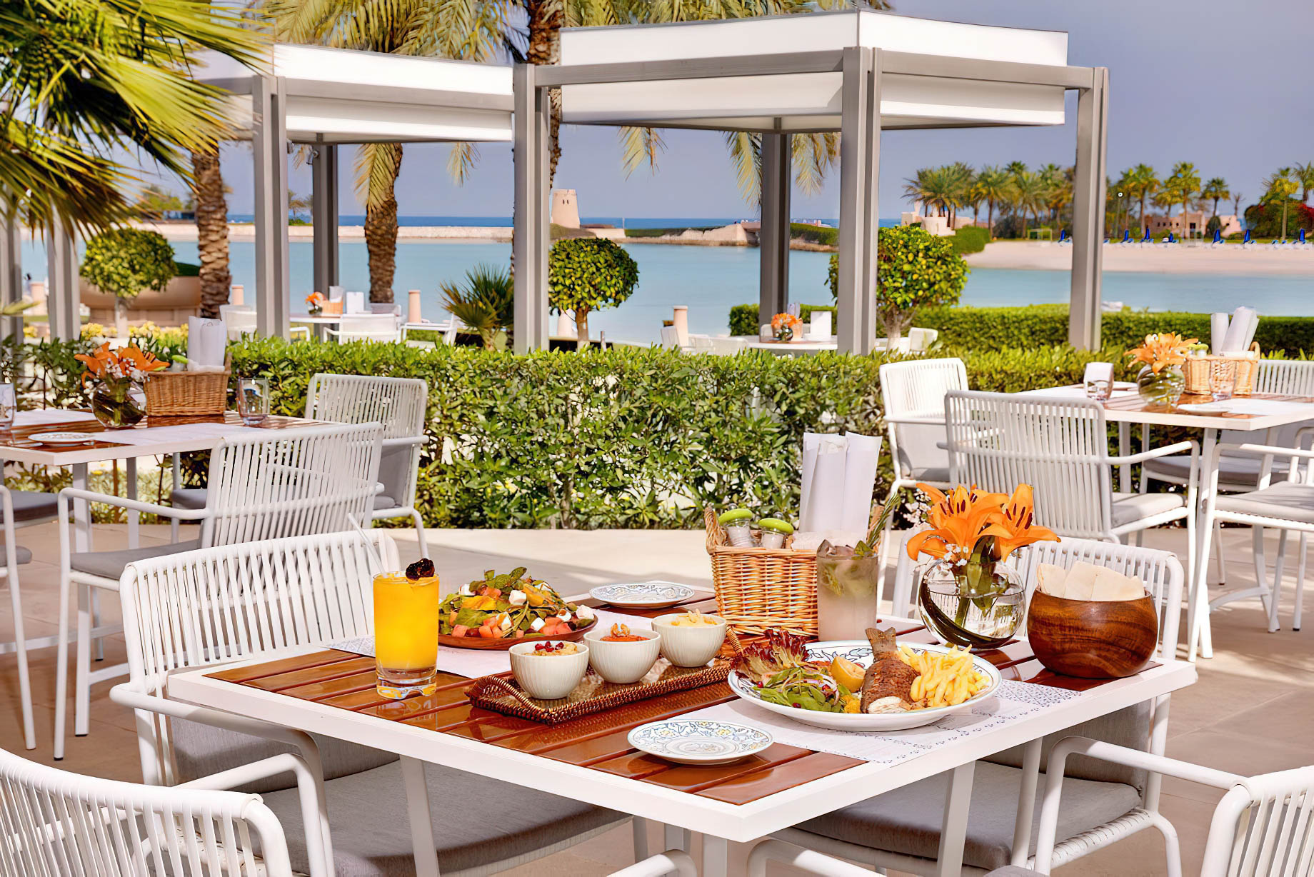 The Ritz-Carlton, Bahrain Resort Hotel – Manama, Bahrain – La Plage Outdoor Restaurant Dining
