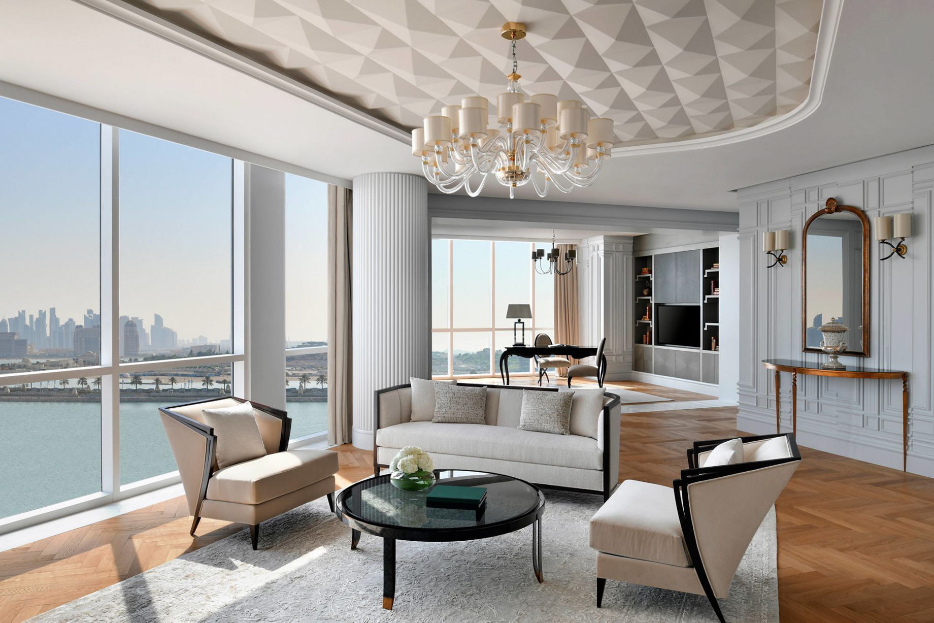 The Ritz-Carlton, Doha Hotel - Doha, Qatar - Ivory Suite Living Room