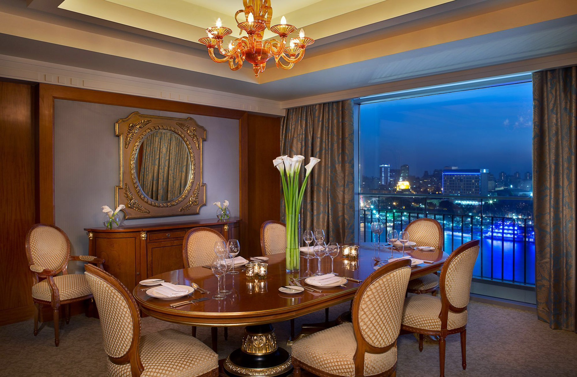 The Nile Ritz-Carlton, Cairo Hotel – Cairo, Egypt – Royal Suite Dining Room
