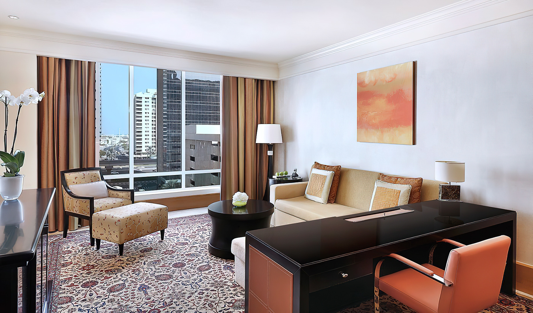 The Ritz-Carlton, Dubai International Financial Centre Hotel – UAE – One Bedroom Apartment Living Area