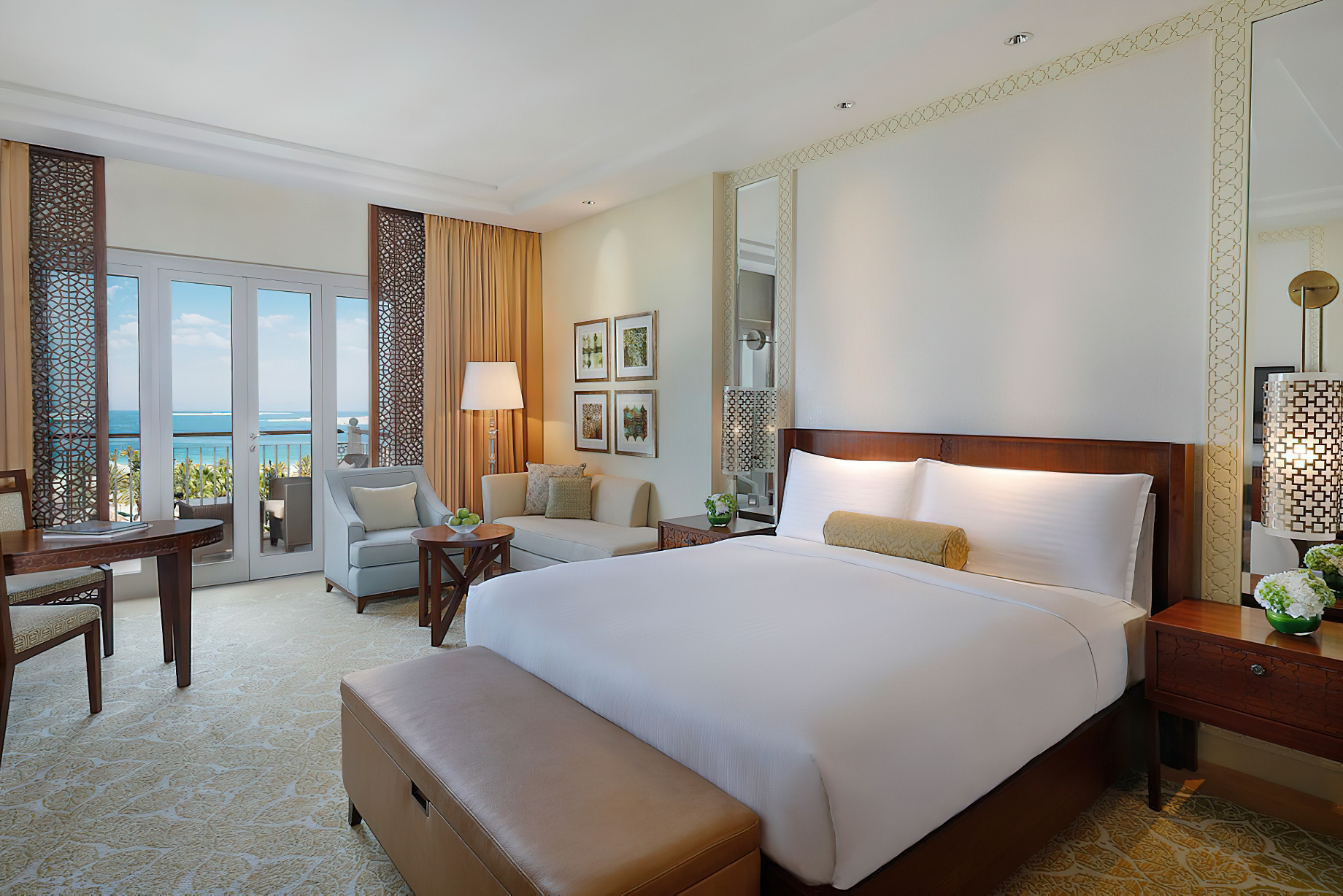 The Ritz-Carlton, Dubai Hotel – JBR Beach, Dubai, UAE – Club Ocean View Room Bed