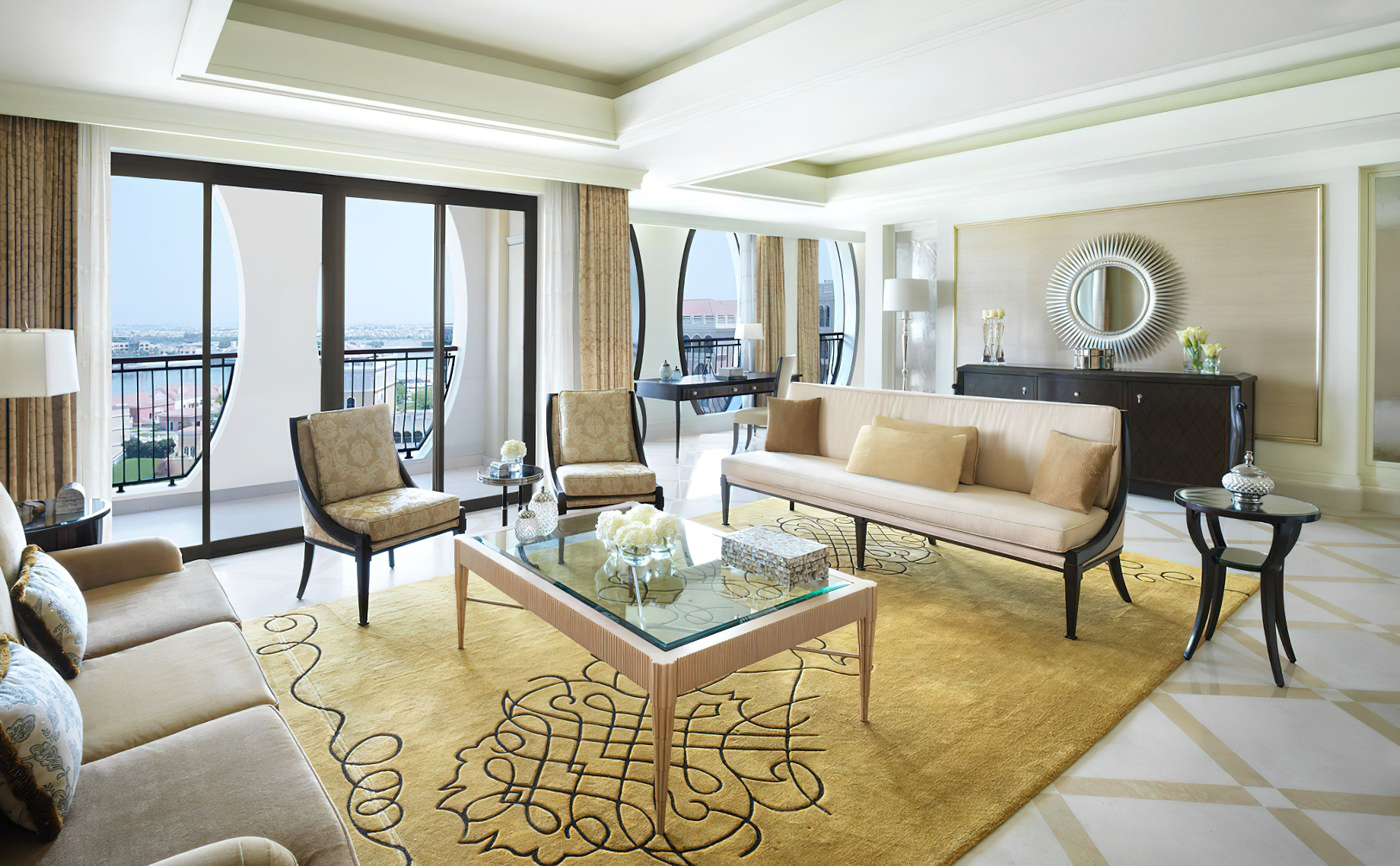 The Ritz-Carlton Abu Dhabi, Grand Canal Hotel – Abu Dhabi, UAE – Royal Suite Living Room