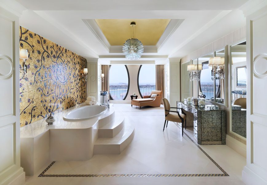 The Ritz-Carlton Abu Dhabi, Grand Canal Hotel - Abu Dhabi, UAE - Royal Suite Bathroom Interior