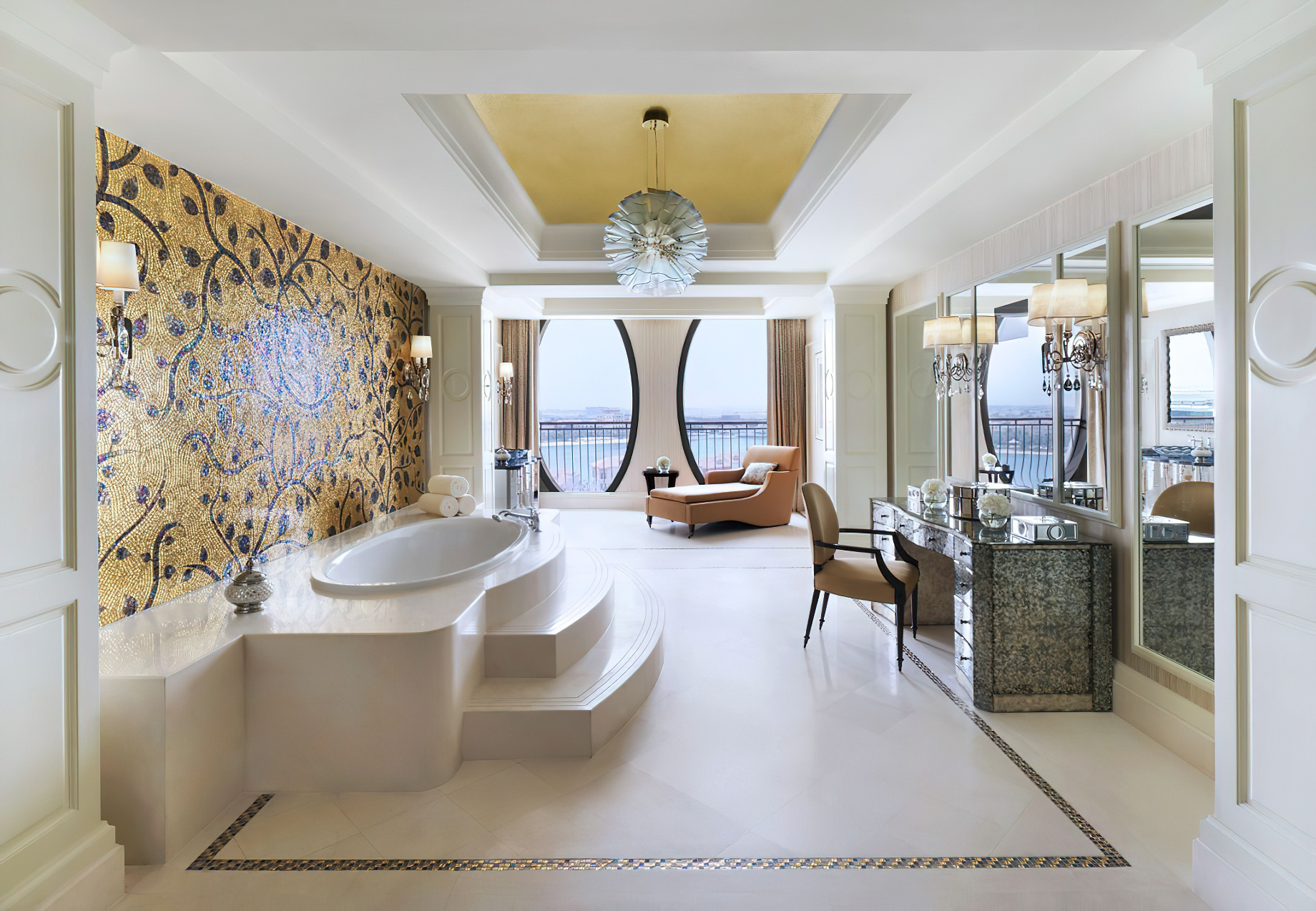 The Ritz-Carlton Abu Dhabi, Grand Canal Hotel – Abu Dhabi, UAE – Royal Suite Bathroom Interior