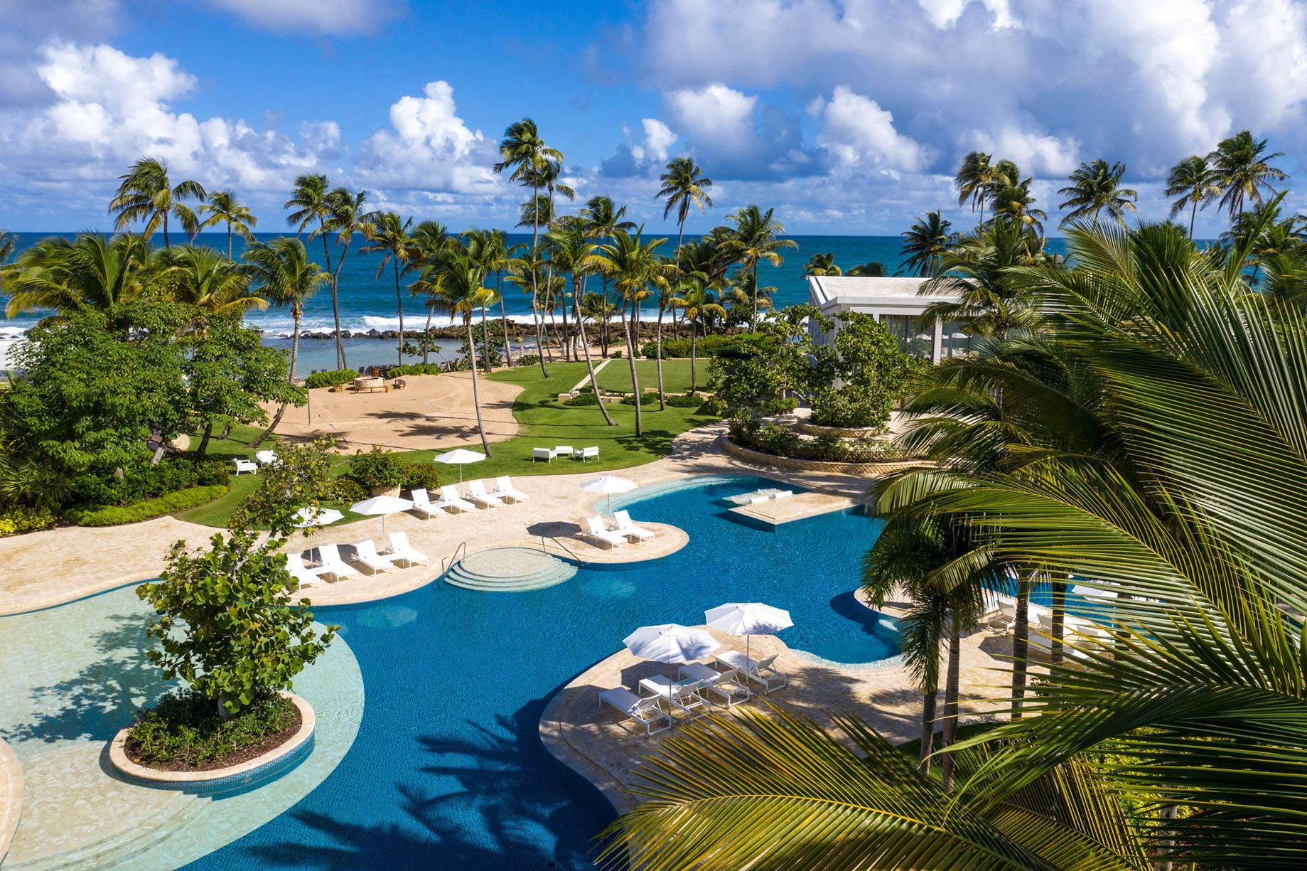 The Ritz-Carlton, Dorado Beach Reserve Resort – Puerto Rico – Encanto Pool Aerial View