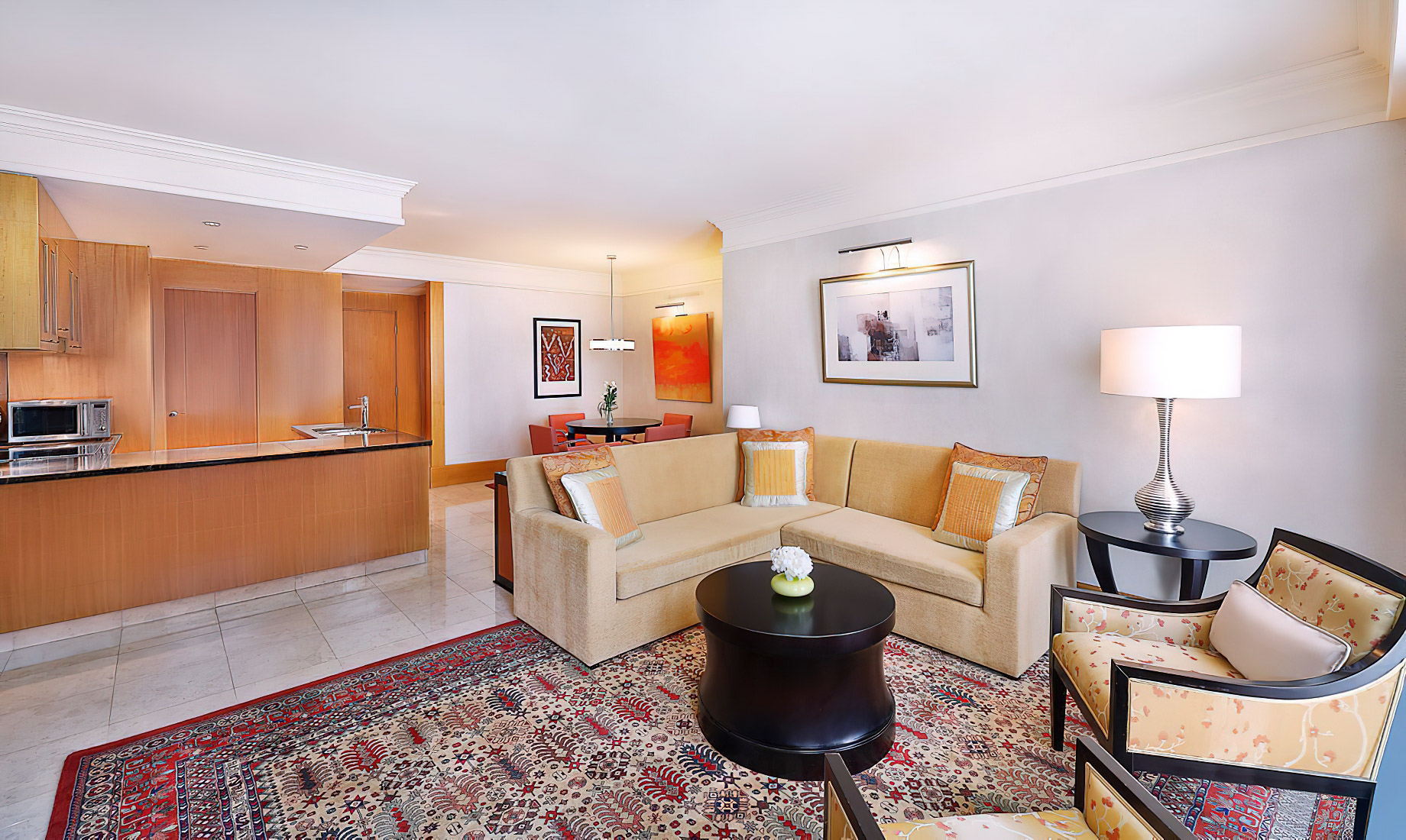 The Ritz-Carlton, Dubai International Financial Centre Hotel - UAE - Two Bedroom Apartment Living Area