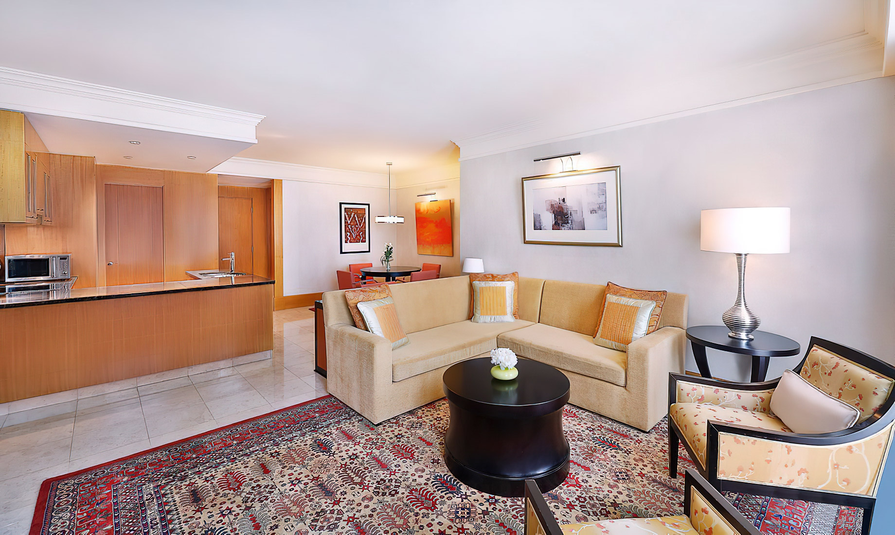 The Ritz-Carlton, Dubai International Financial Centre Hotel - UAE - Two Bedroom Apartment Living Area