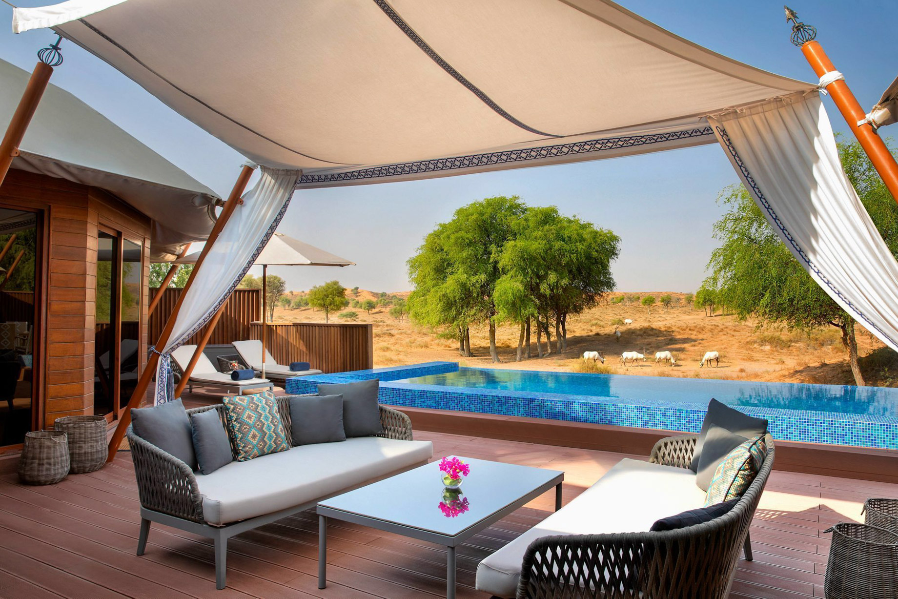 The Ritz-Carlton Ras Al Khaimah, Al Wadi Desert Resort – UAE – Al Sarab Tented Pool Villa Deck