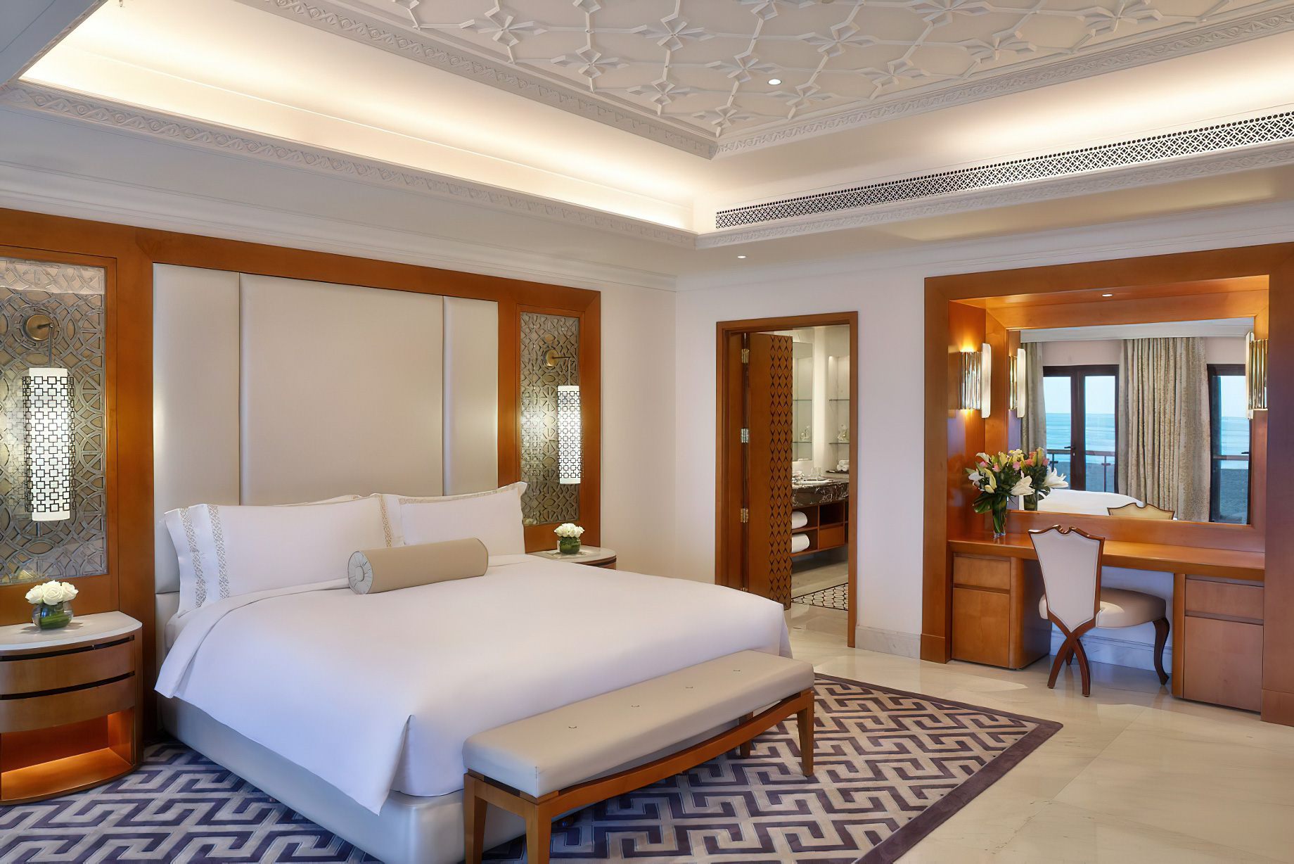 Al Bustan Palace, A Ritz-Carlton Hotel - Muscat, Oman - Presidential Sea View Suite Bedroom