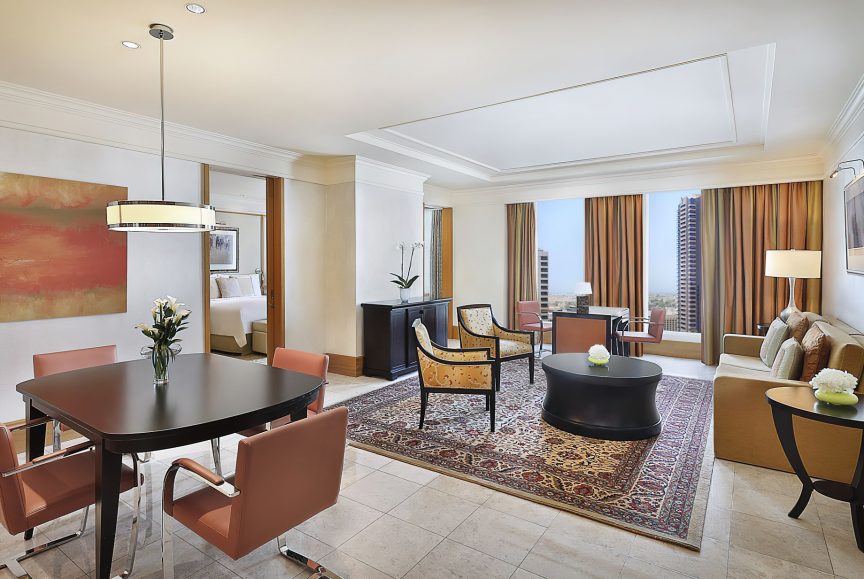 The Ritz-Carlton, Dubai International Financial Centre Hotel - UAE - Three Bedroom Apartment Living Area