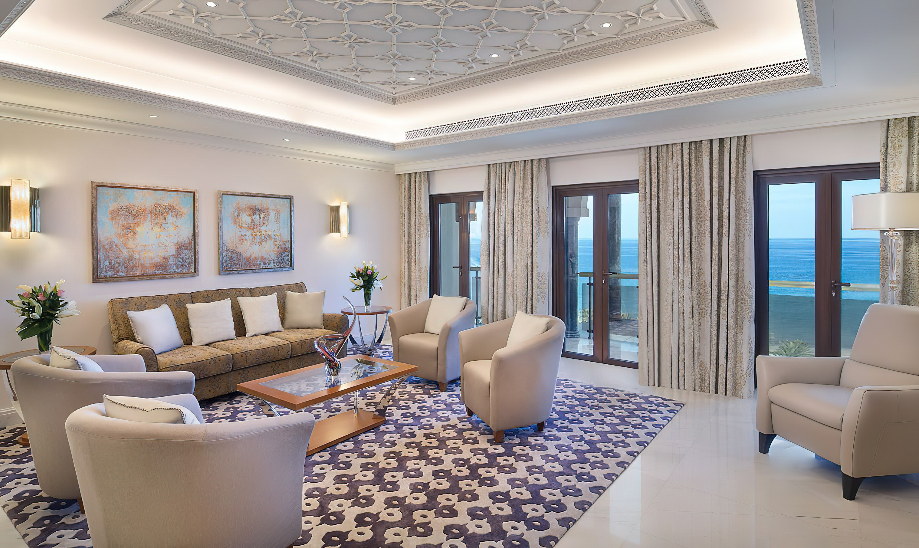 Al Bustan Palace, A Ritz-Carlton Hotel – Muscat, Oman – Presidential Sea View Suite Living Room