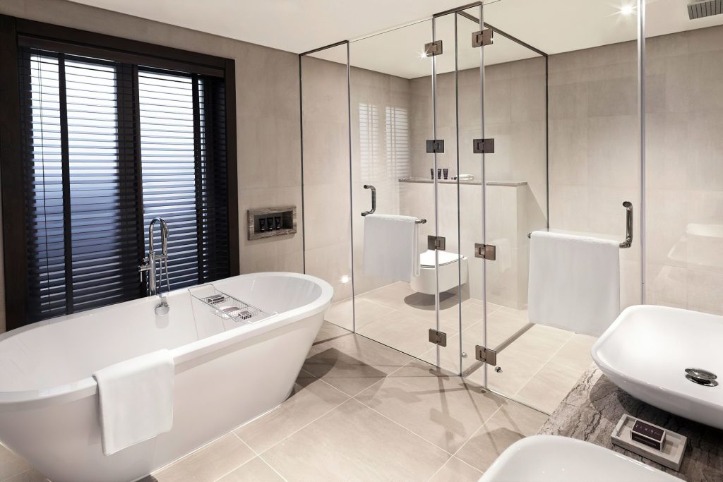 The Ritz-Carlton Abu Dhabi, Grand Canal Hotel - Abu Dhabi, UAE - Rabdan Villa Bathroom Shower