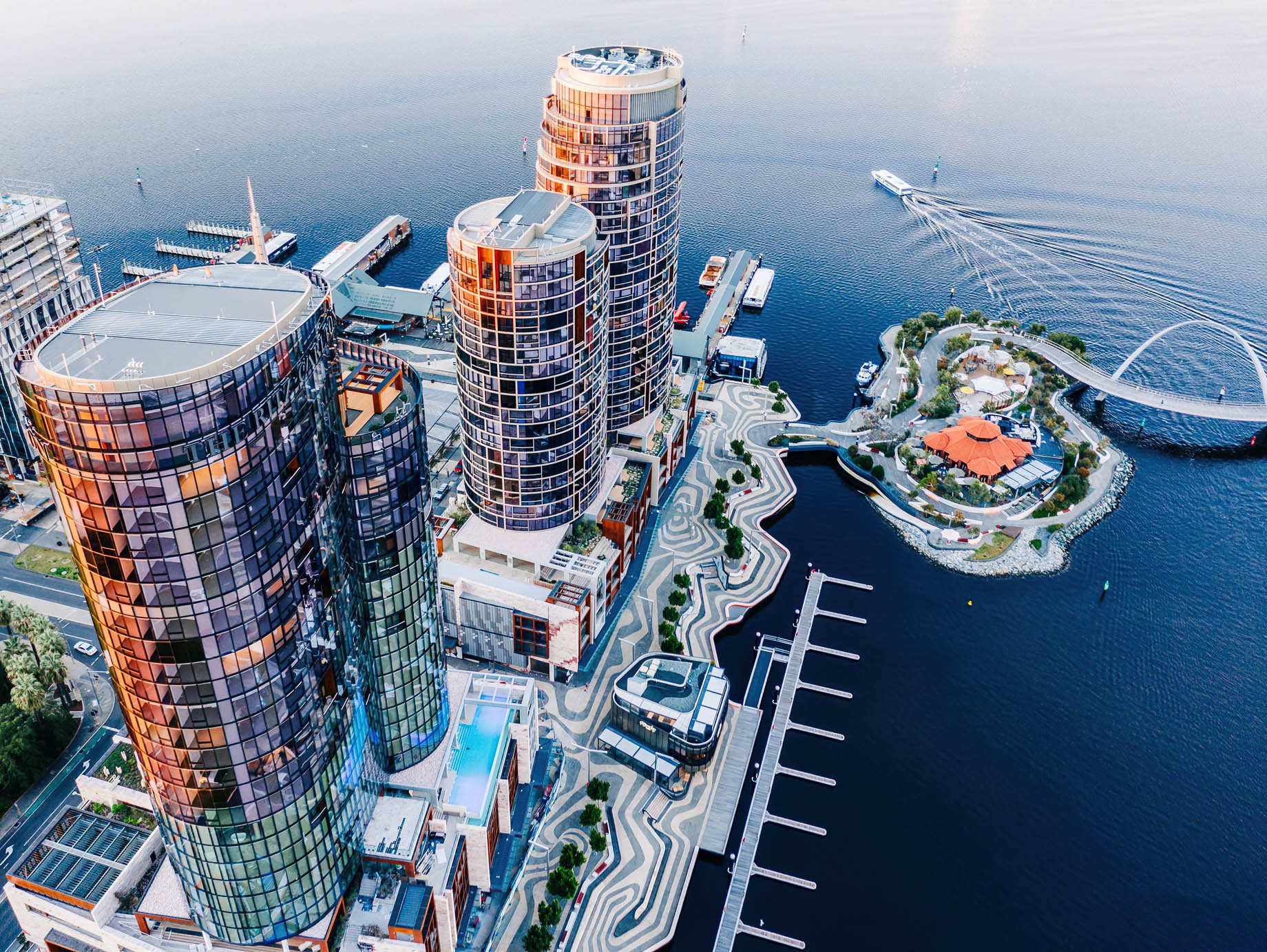 The Ritz-Carlton, Perth Hotel – Perth, Australia – Hotel Aerial View