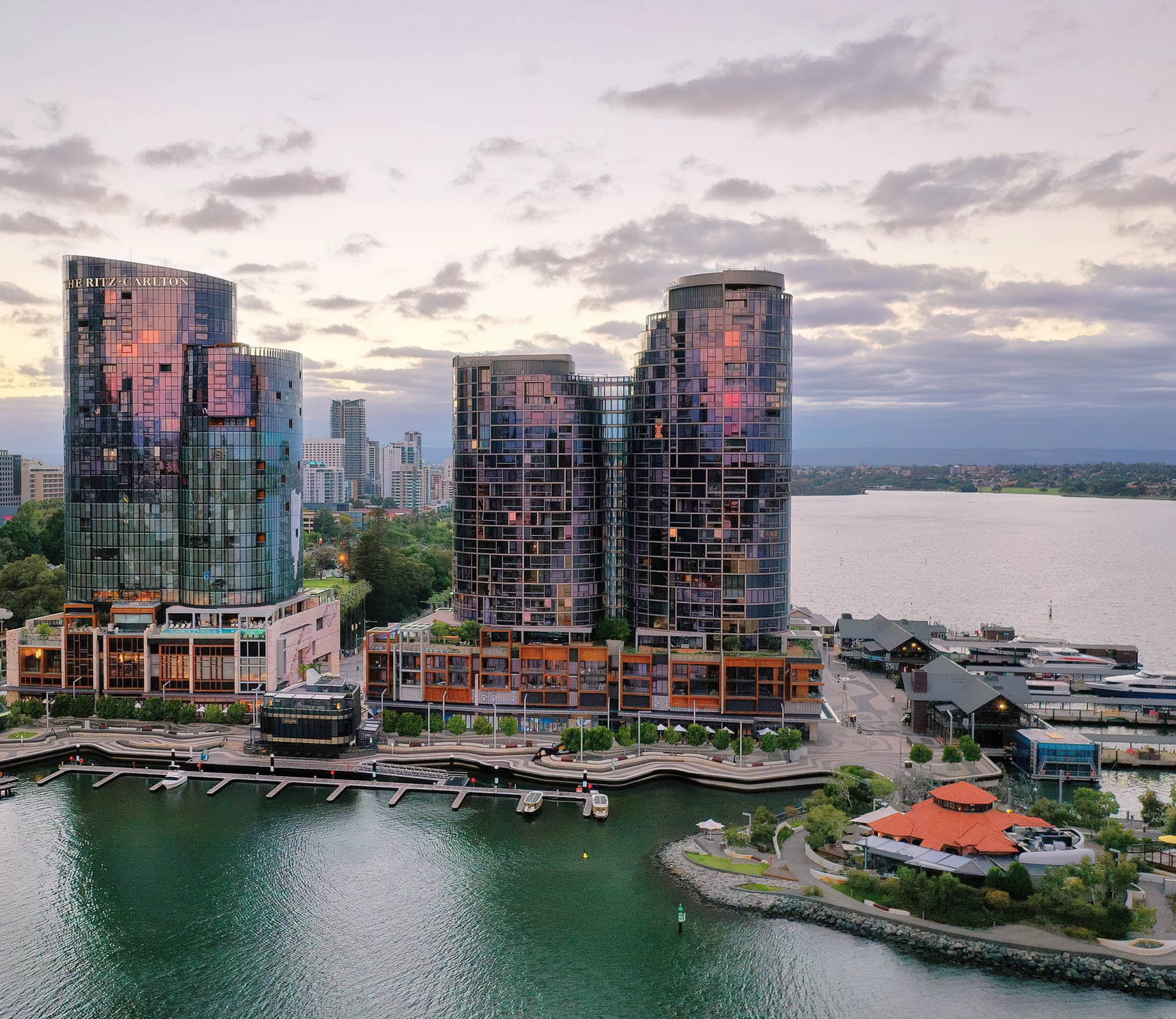 The Ritz-Carlton, Perth Hotel – Perth, Australia – Hotel Aerial View