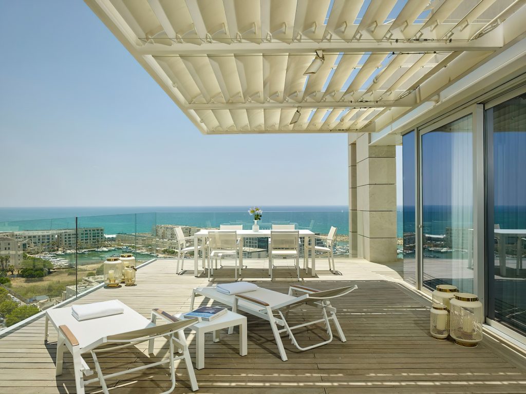 The Ritz-Carlton, Herzliya Hotel - Herzliya, Israel - One Bedroom Penthouse Suite Covered Balcony