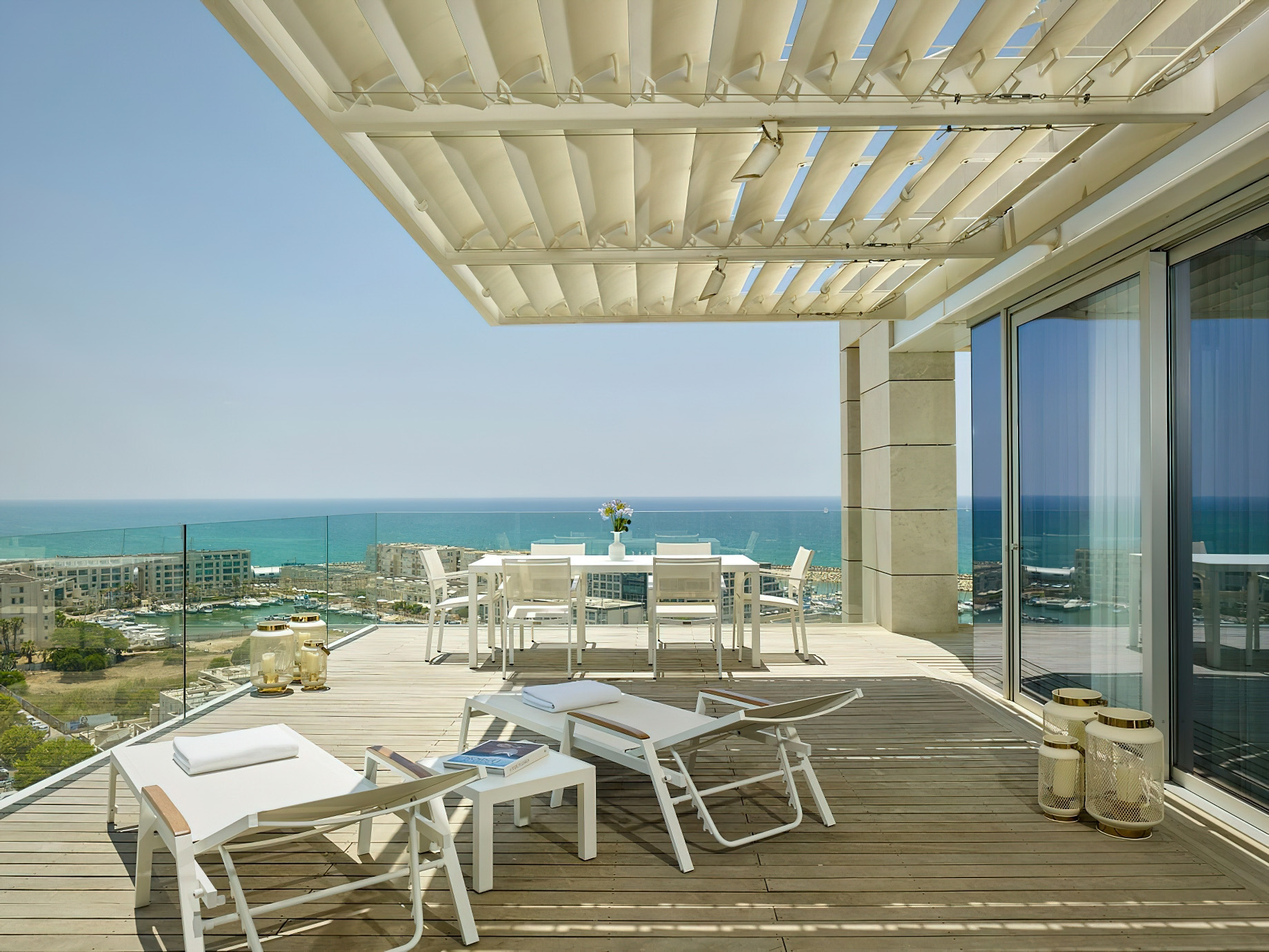 The Ritz-Carlton, Herzliya Hotel – Herzliya, Israel – One Bedroom Penthouse Suite Covered Balcony
