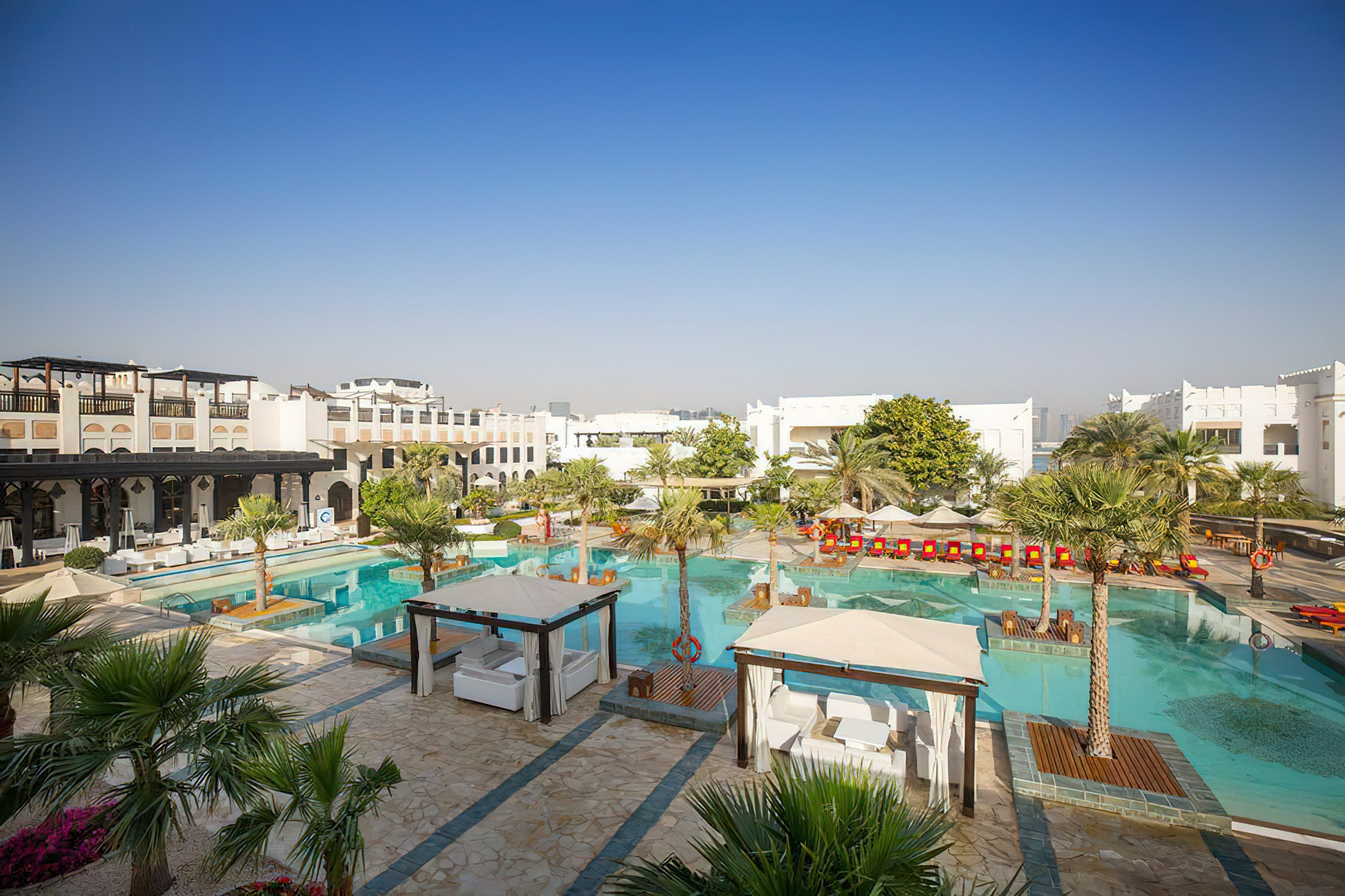 Sharq Village & Spa, A Ritz-Carlton Hotel – Doha, Qatar – Outdoor Pool Aerial View