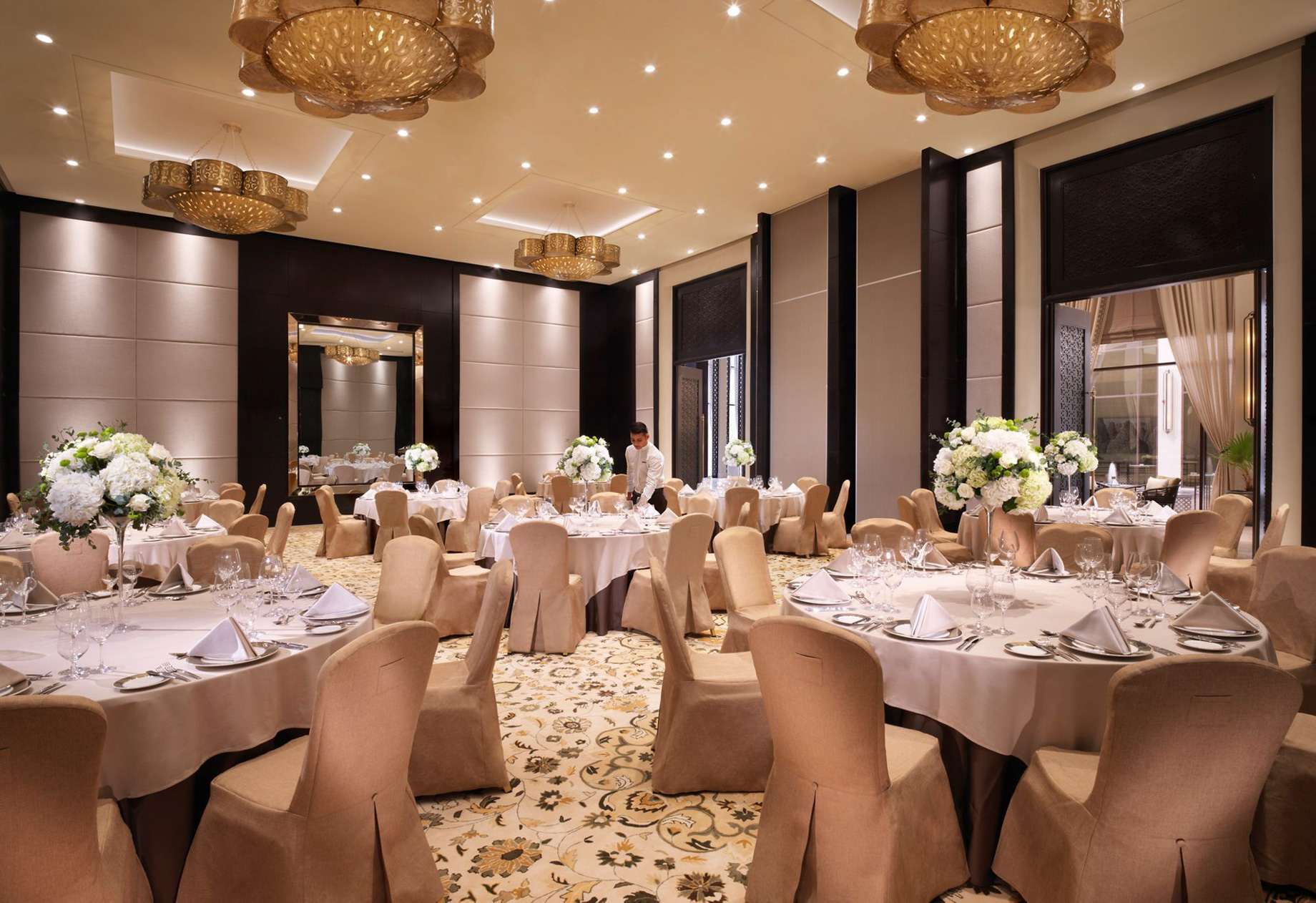 The Ritz-Carlton Ras Al Khaimah, Al Wadi Desert Resort – UAE – Falcon Ballroom Dinner Setup