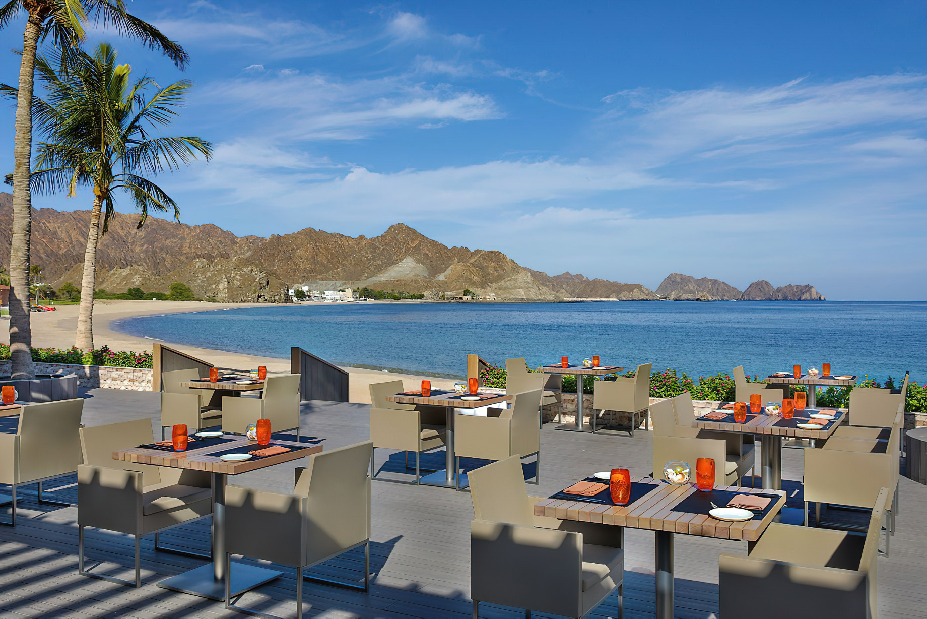 Al Bustan Palace, A Ritz-Carlton Hotel – Muscat, Oman – Beach Pavilion Bar & Grill Terrace