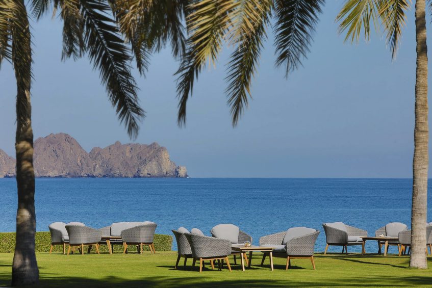 Al Bustan Palace, A Ritz-Carlton Hotel - Muscat, Oman - Outdoor Beach View Grass Lounge