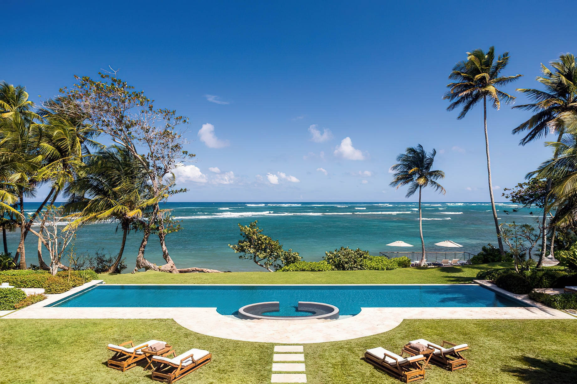 The RitzCarlton, Dorado Beach Reserve Resort Puerto Rico Su Casa Beachfront Pool Deck TRAVOH