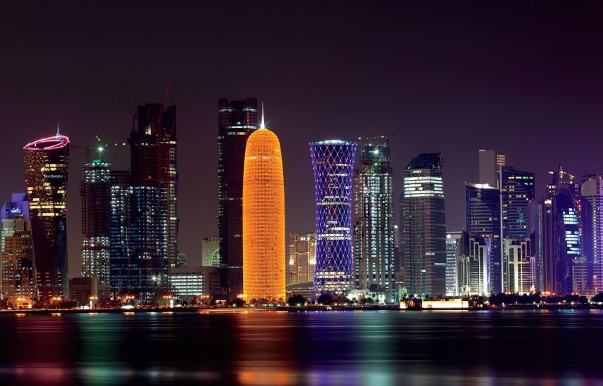 The Ritz-Carlton, Doha Hotel - Doha, Qatar - Doha Night Skyline