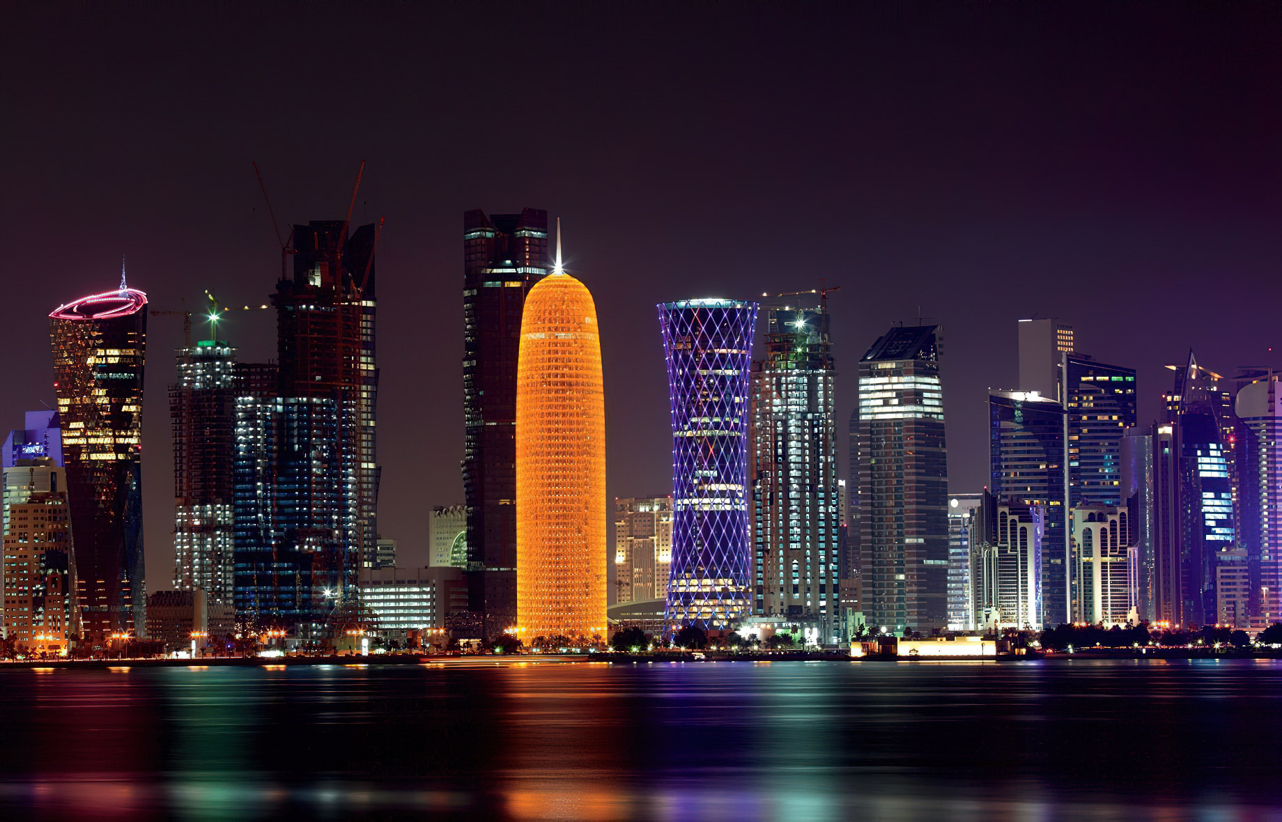 The Ritz-Carlton, Doha Hotel – Doha, Qatar – Doha Night Skyline