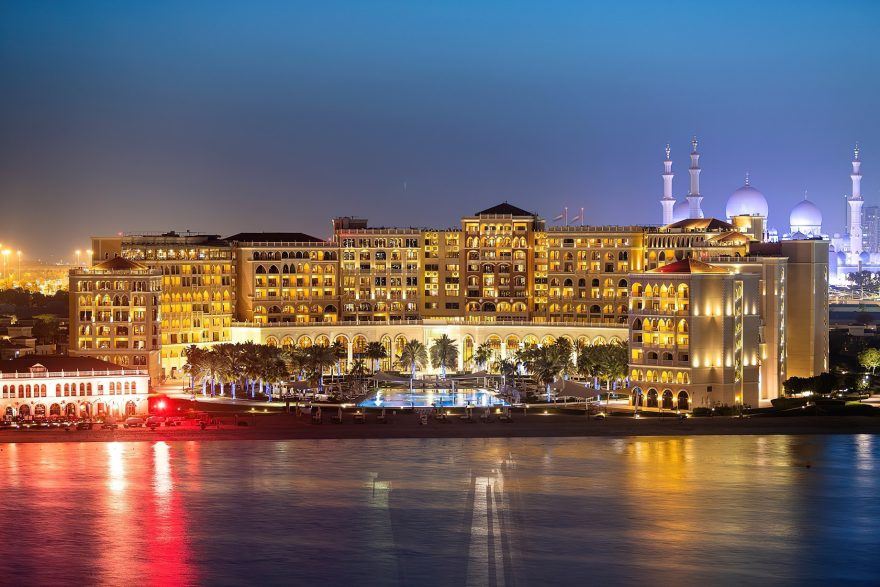 The Ritz-Carlton Abu Dhabi, Grand Canal Hotel - Abu Dhabi, UAE - Hotel Exterior Night View