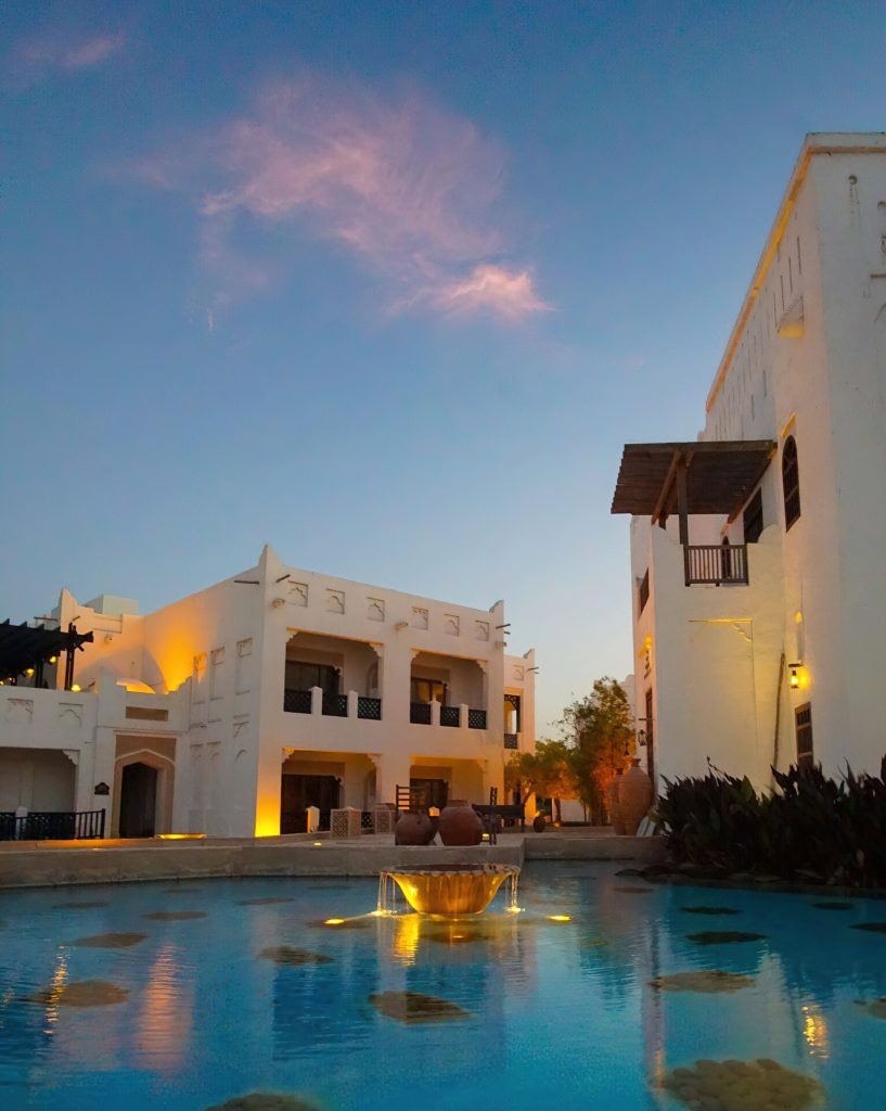 Sharq Village & Spa, A Ritz-Carlton Hotel - Doha, Qatar - Exterior Pool Sunset